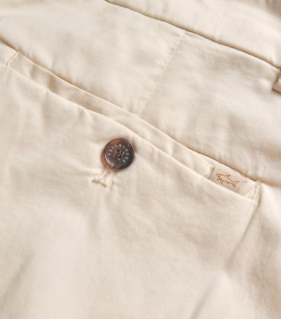 Cotton-Silk-Blend Straight Chinos 030 TOFU Image 5