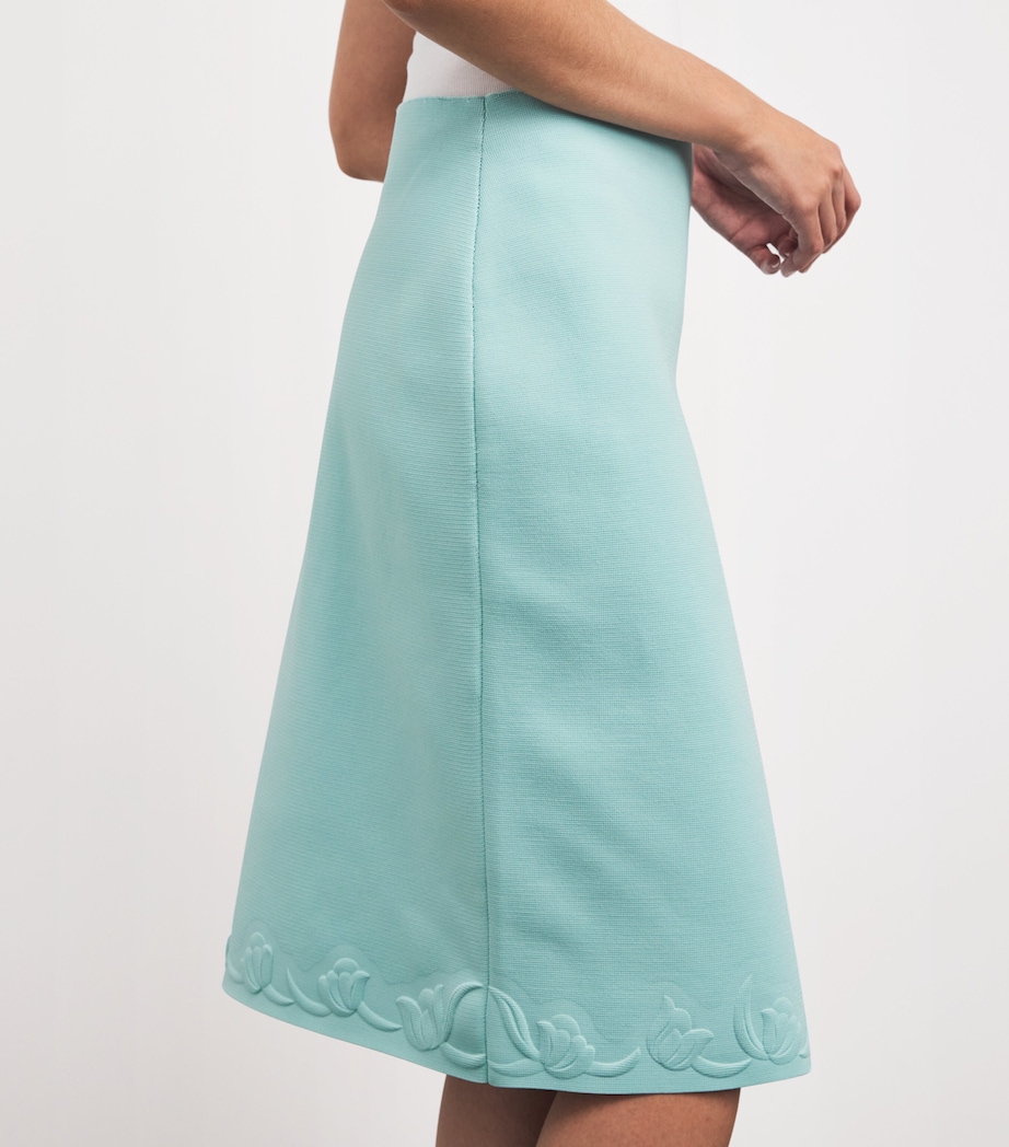Embossed Midi Skirt 415 ATOLL BLUE Image 6