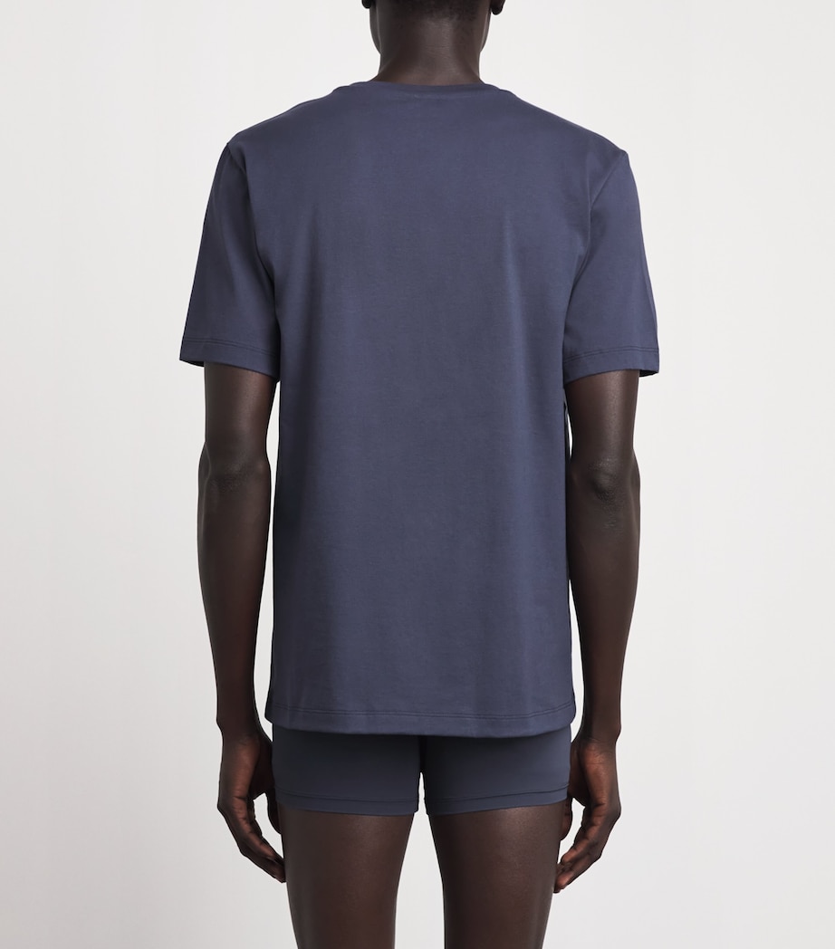 Hanro Mens Cotton Night & Day T-Shirt Stormy Gre Image 5