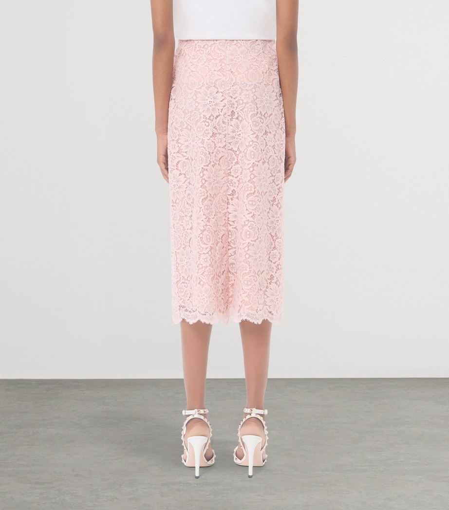 Valentino Womens Lace Midi Skirt Image 5