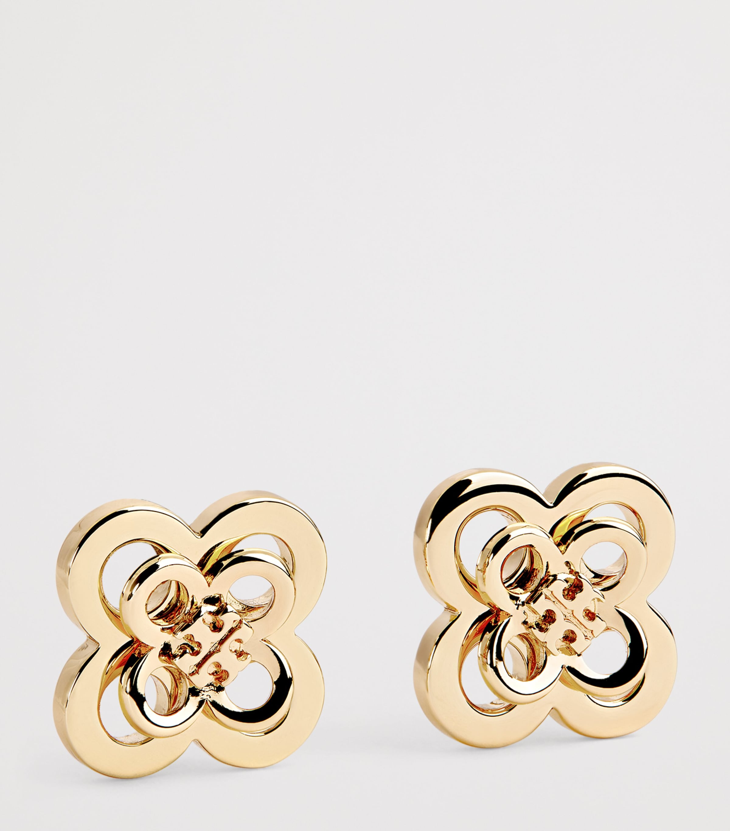 Kira Clover Stacked Stud Earrings 720 TORY GOLD Image 3