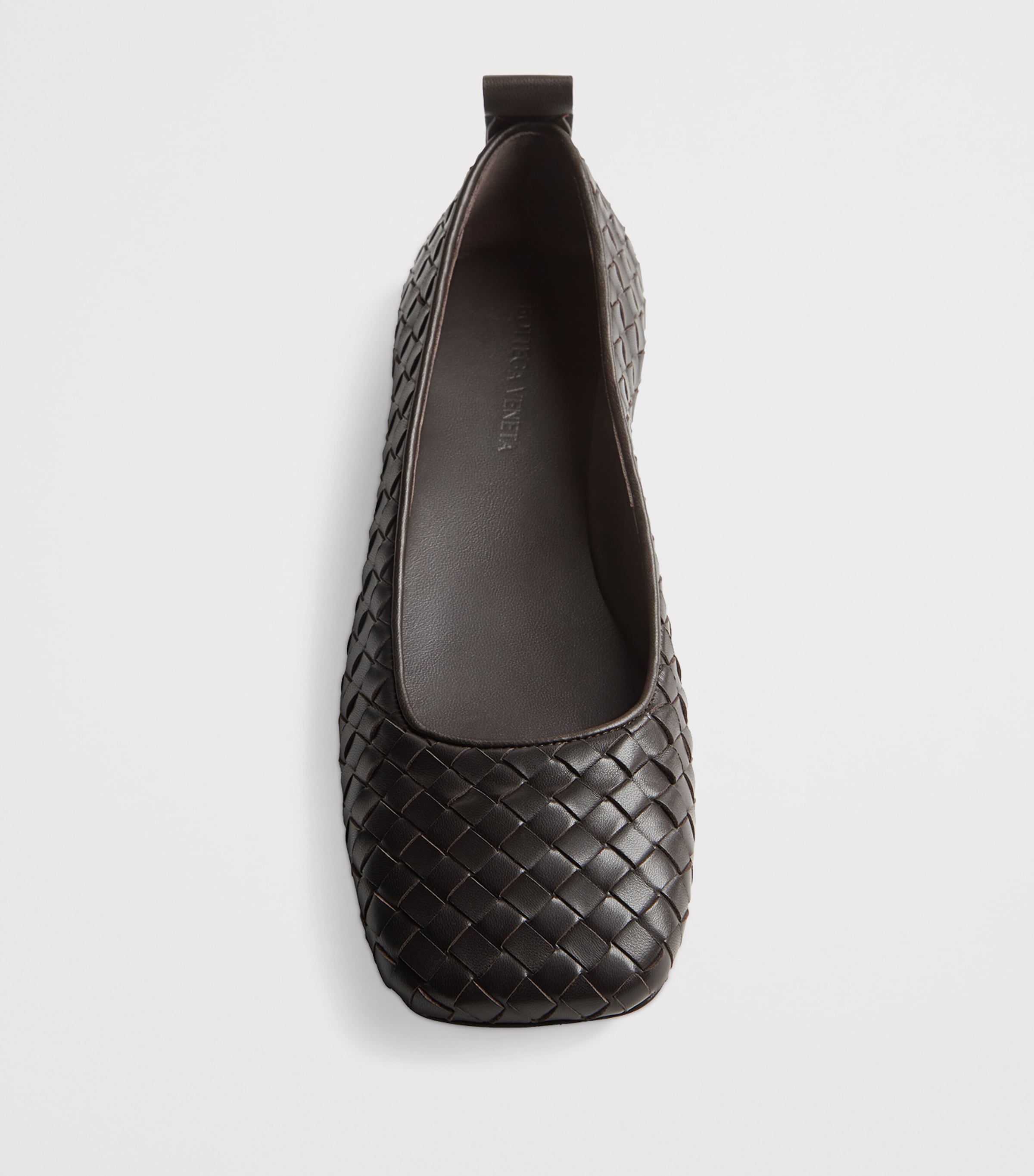 Bottega Veneta Womens Leather Intrecciato Ballet Flats Image 4