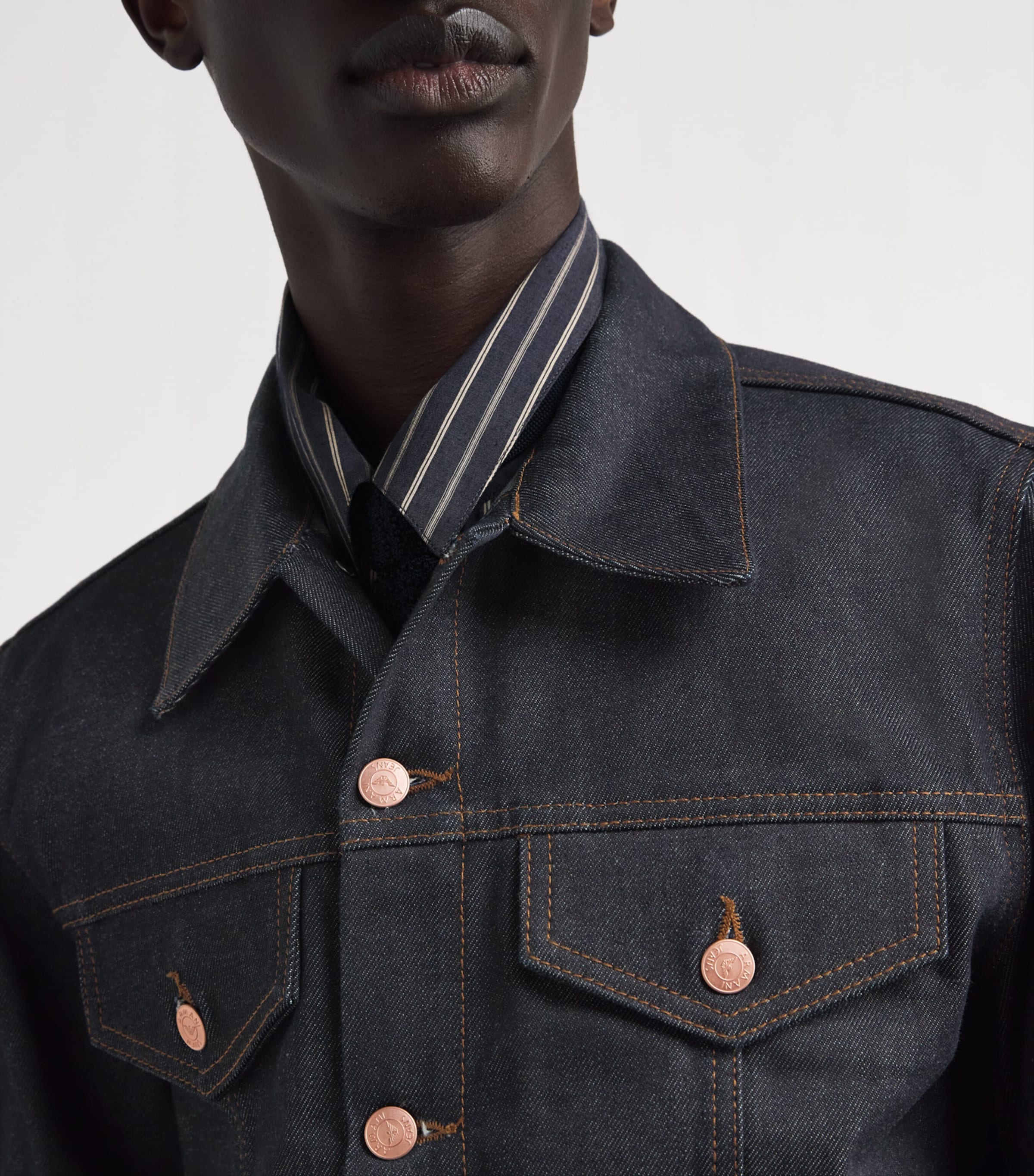 Emporio Armani Mens Blouson Denim Jacket Image 3
