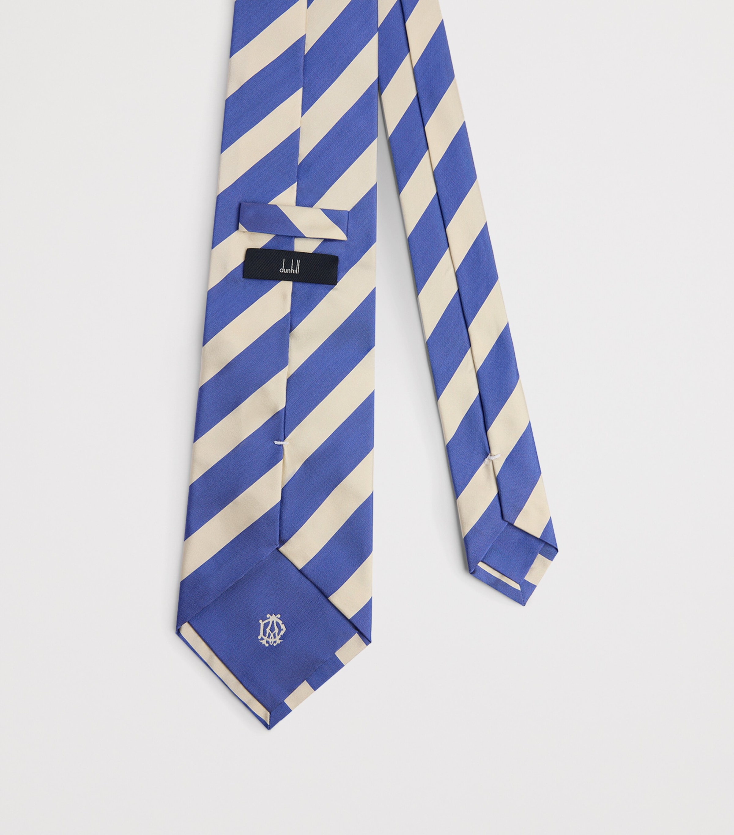 Dunhill Mulberry Silk Stripe Tie Blue Image 2