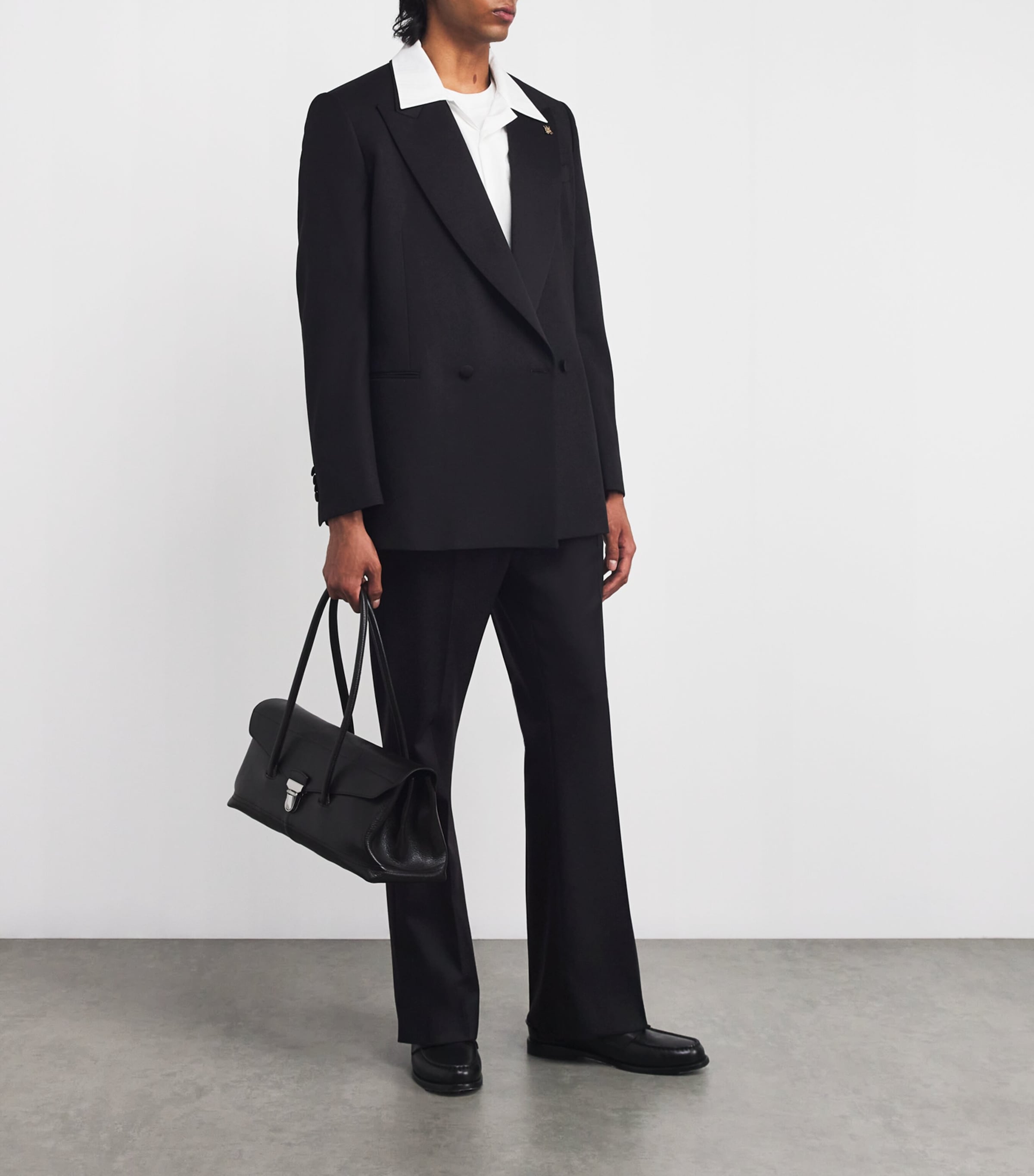 AMIRI Mens Double-Breasted Blazer Black Image 2