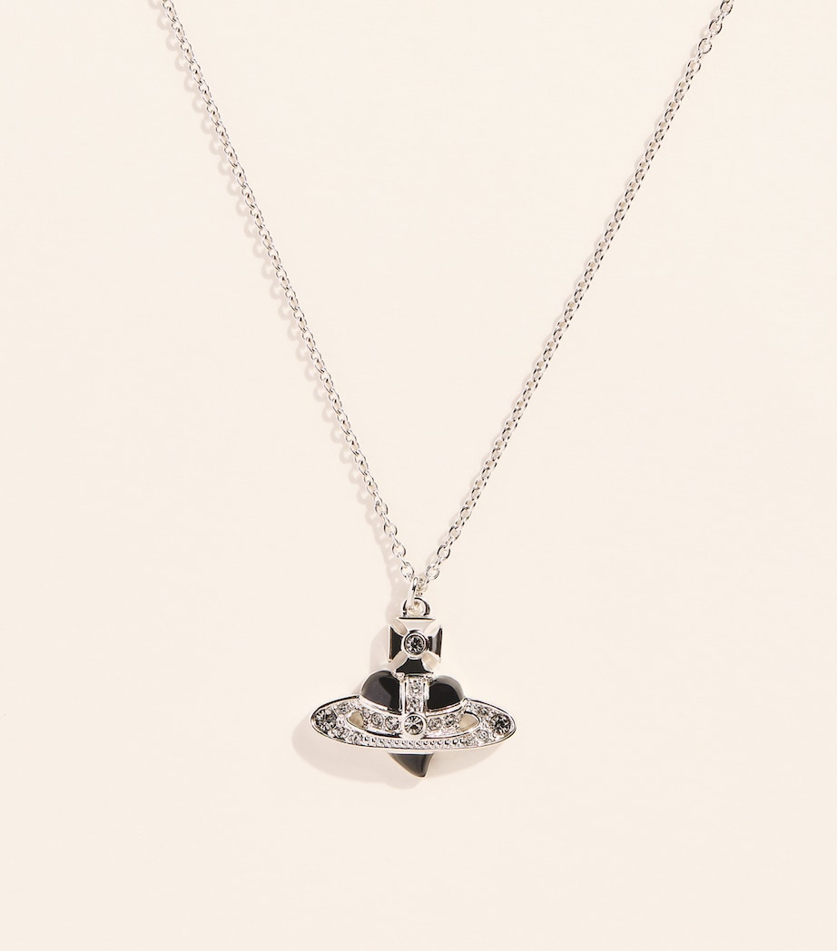 Vivienne Westwood New Diamante Heart Necklace Dmd Crst Image 1