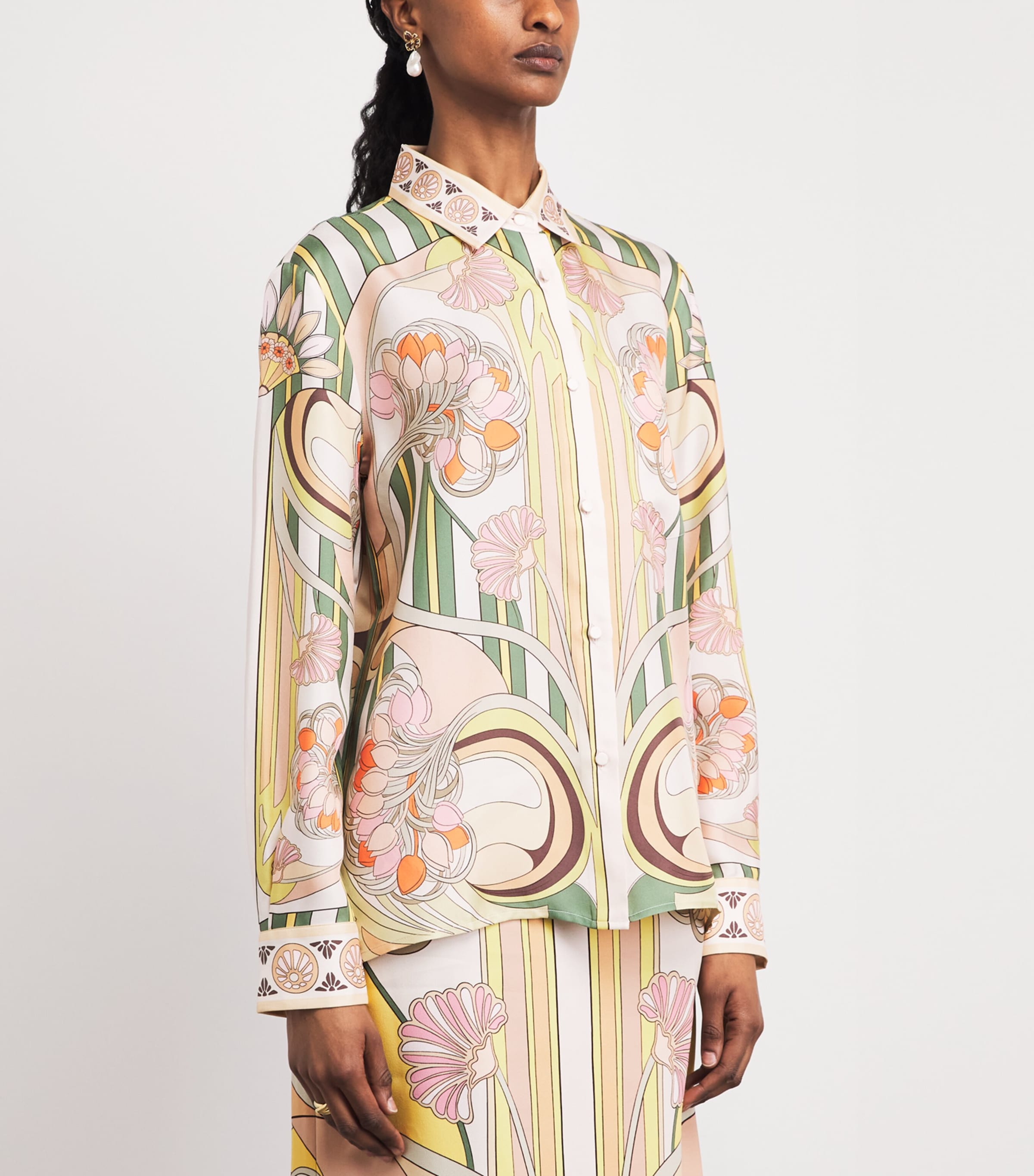 La Doublej Womens Silk Tulip Boy Shirt Tulip Placee Image 4