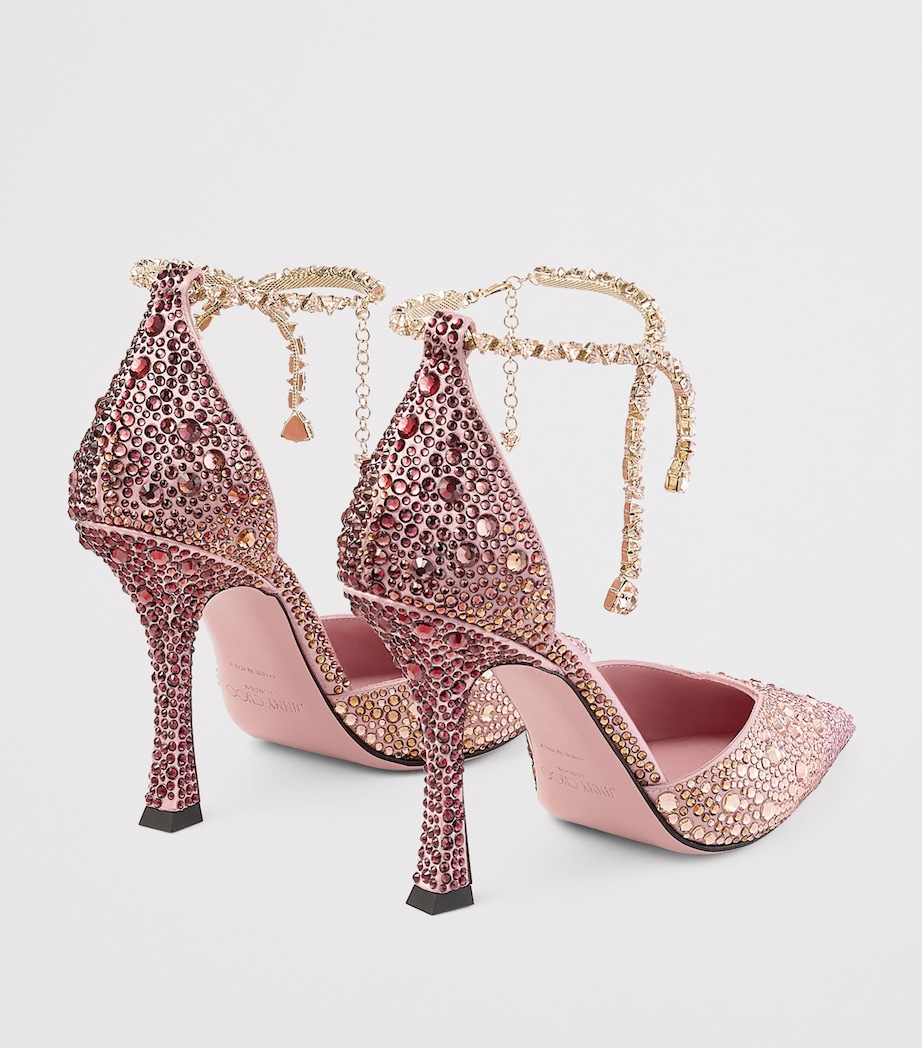 Stevie 100 Satin Embellished Pumps SILKY BLUSH MIX Image 4