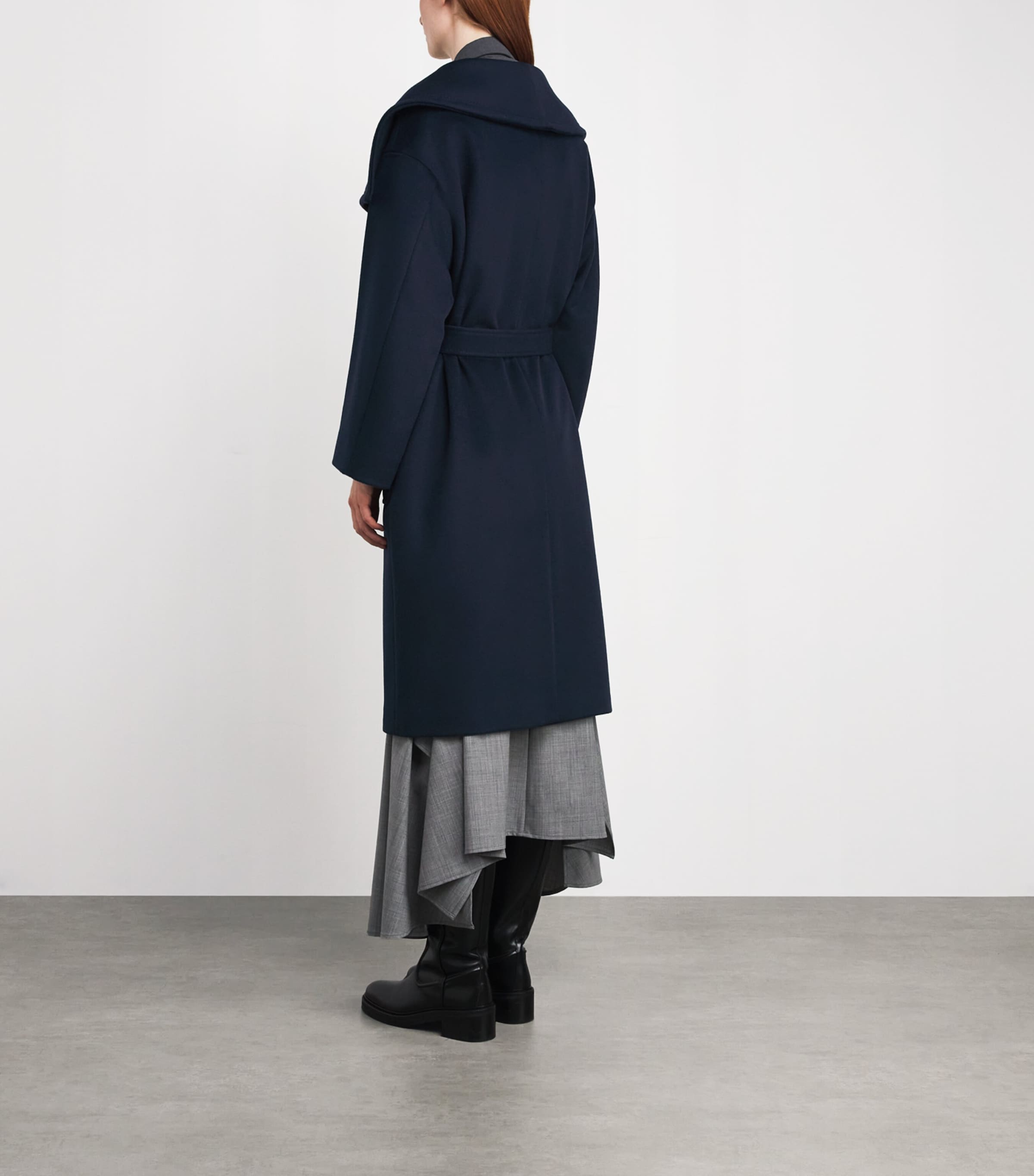 Wool-Cashmere Wrap Coat NAVY Image 4