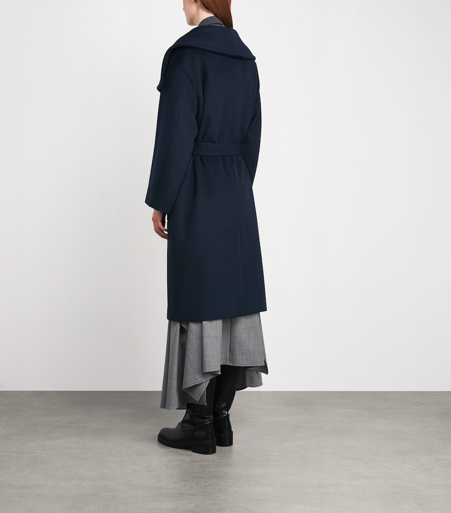 Wool-Cashmere Wrap Coat NAVY Image 4