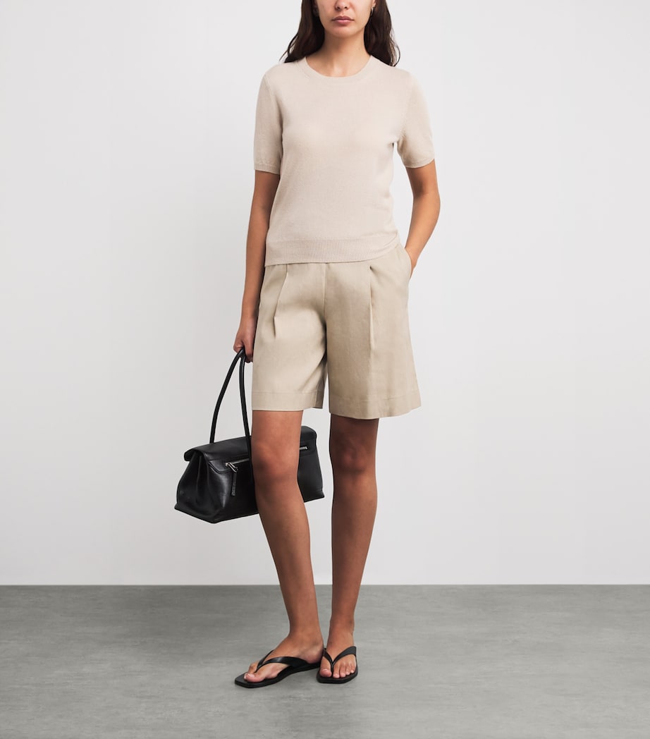 Herskind Womens Cashmere Thora T-Shirt Crème Image 2
