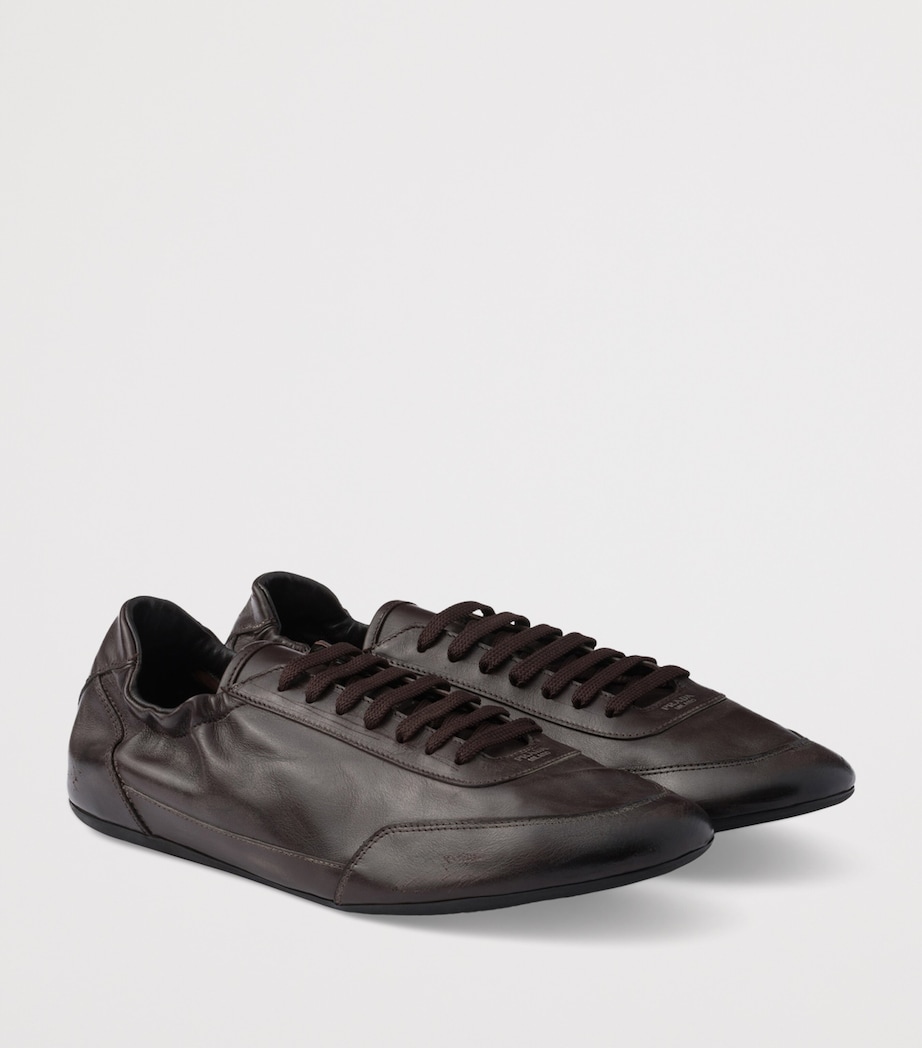 Leather Collapse Sneakers F0003 Image 2