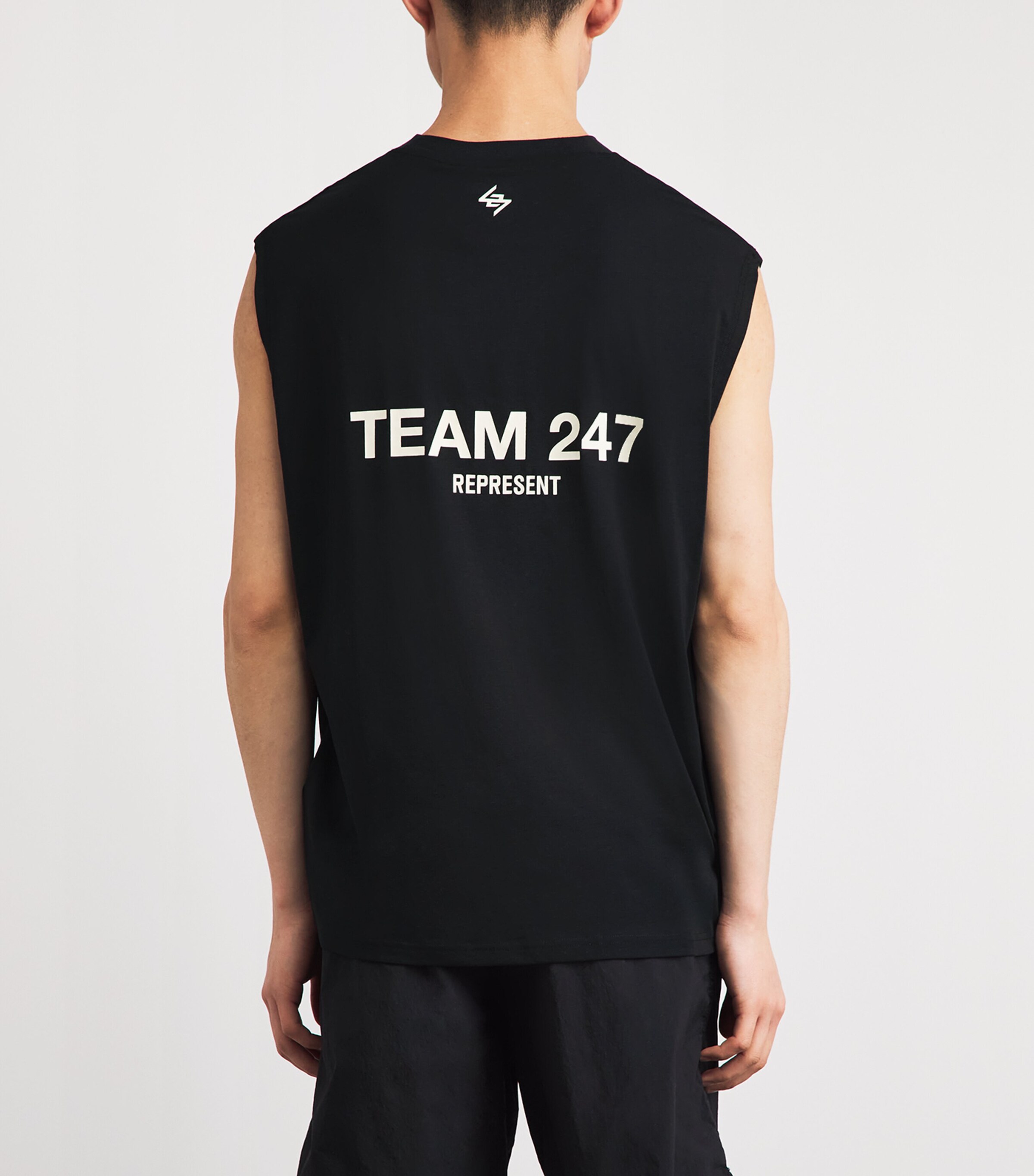 Represent 247 Mens Team 247 Tank Top Jet Black Image 5
