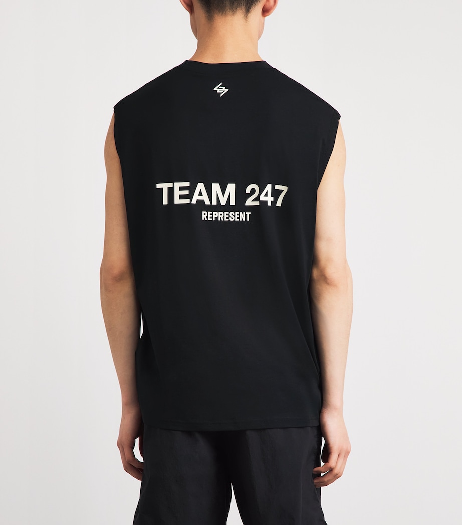 Represent 247 Mens Team 247 Tank Top Jet Black Image 5