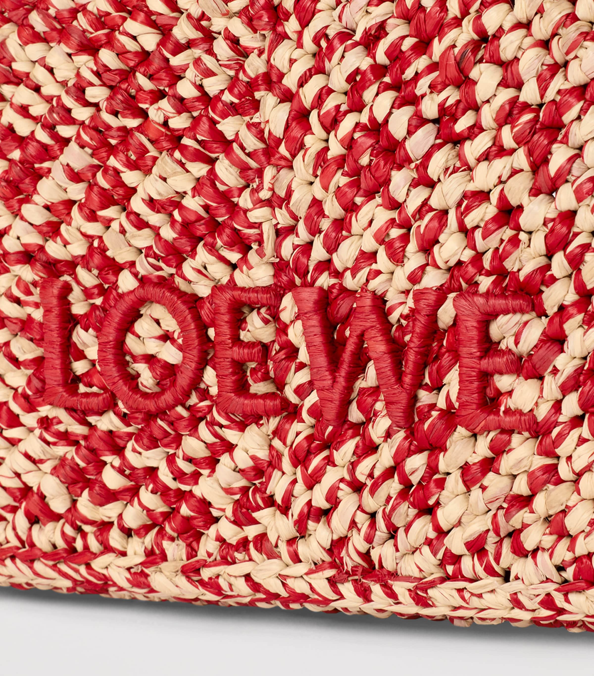 LOEWE x Paula’s Ibiza Raffia Cala Pouch Red Image 8