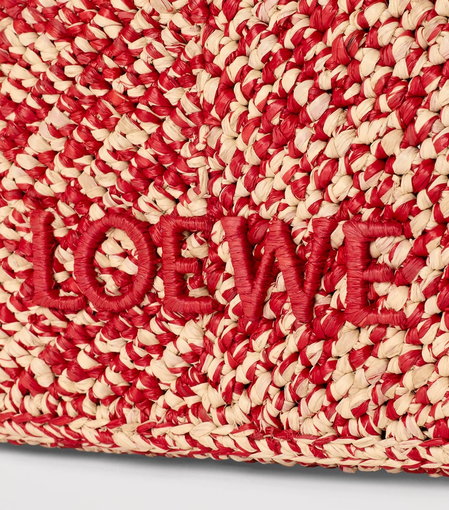 LOEWE x Paula’s Ibiza Raffia Cala Pouch Red Image 8
