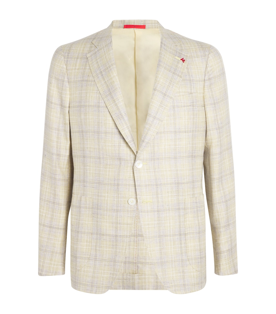 Isaia Wool-Silk-Linen Capri Blazer
