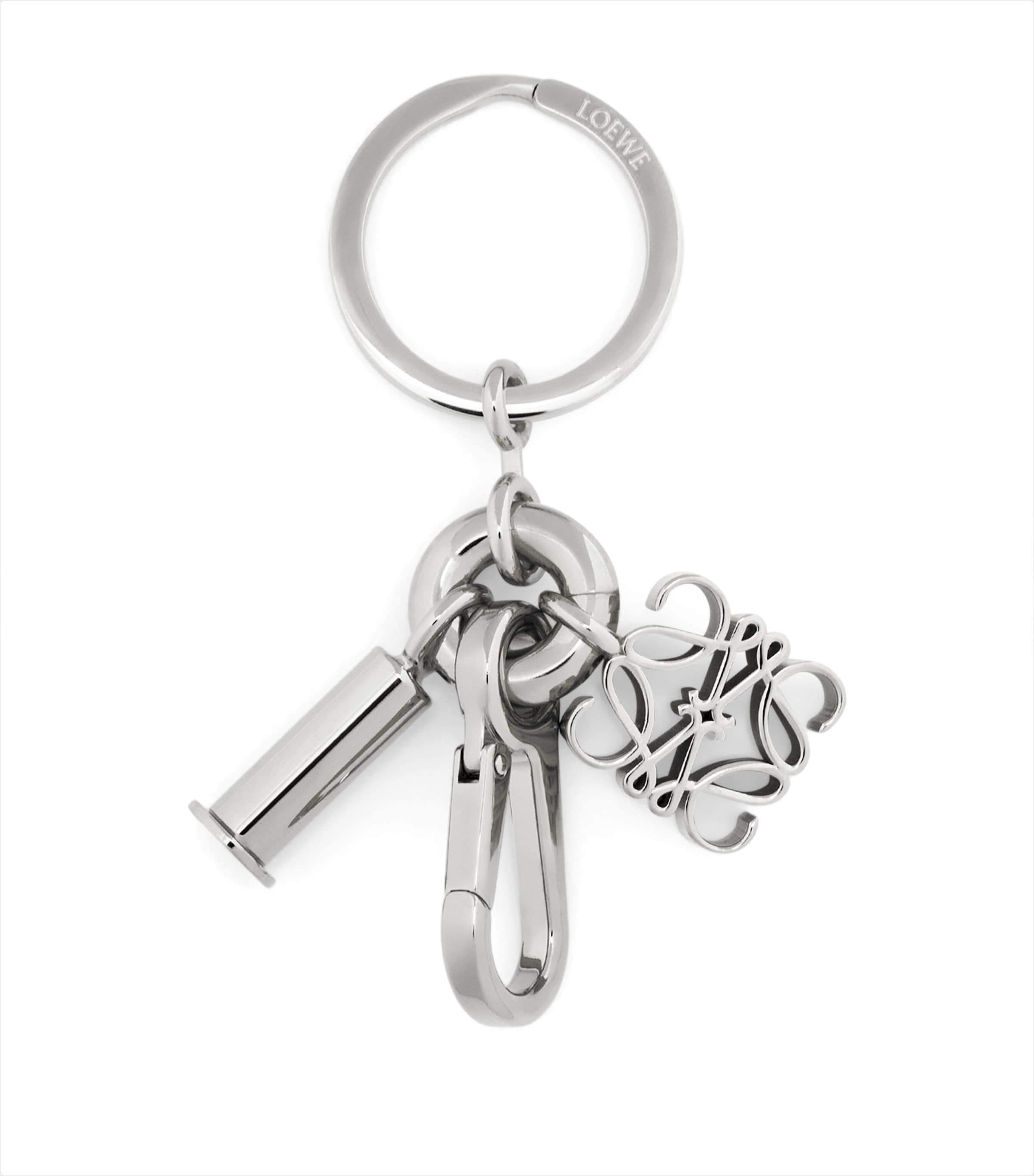 Loewe Anagram Keyring In Silver