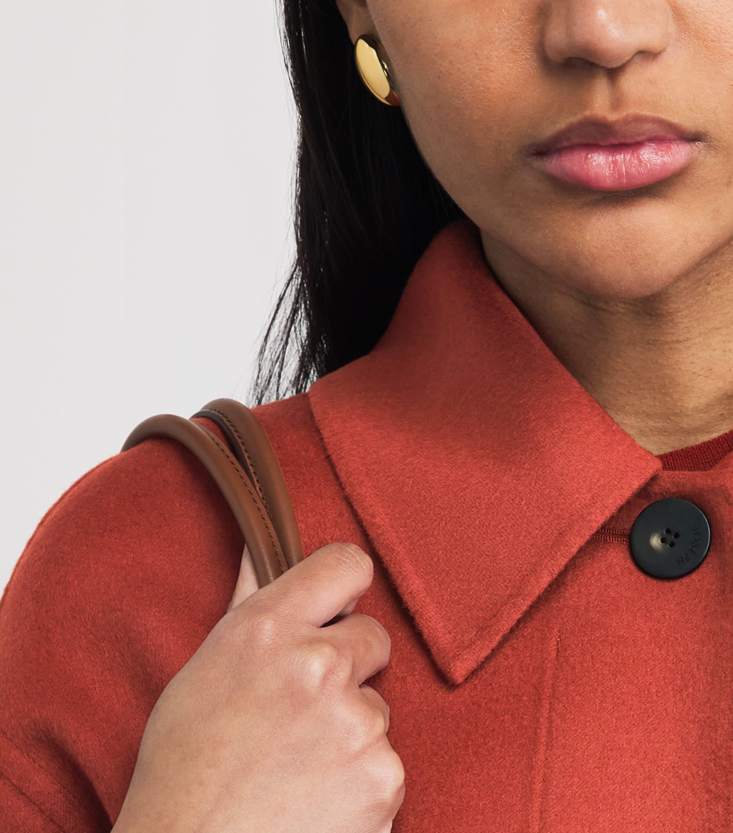 Wool-Silk Cropped Kalaa Jacket TERRACOTTA Image 3