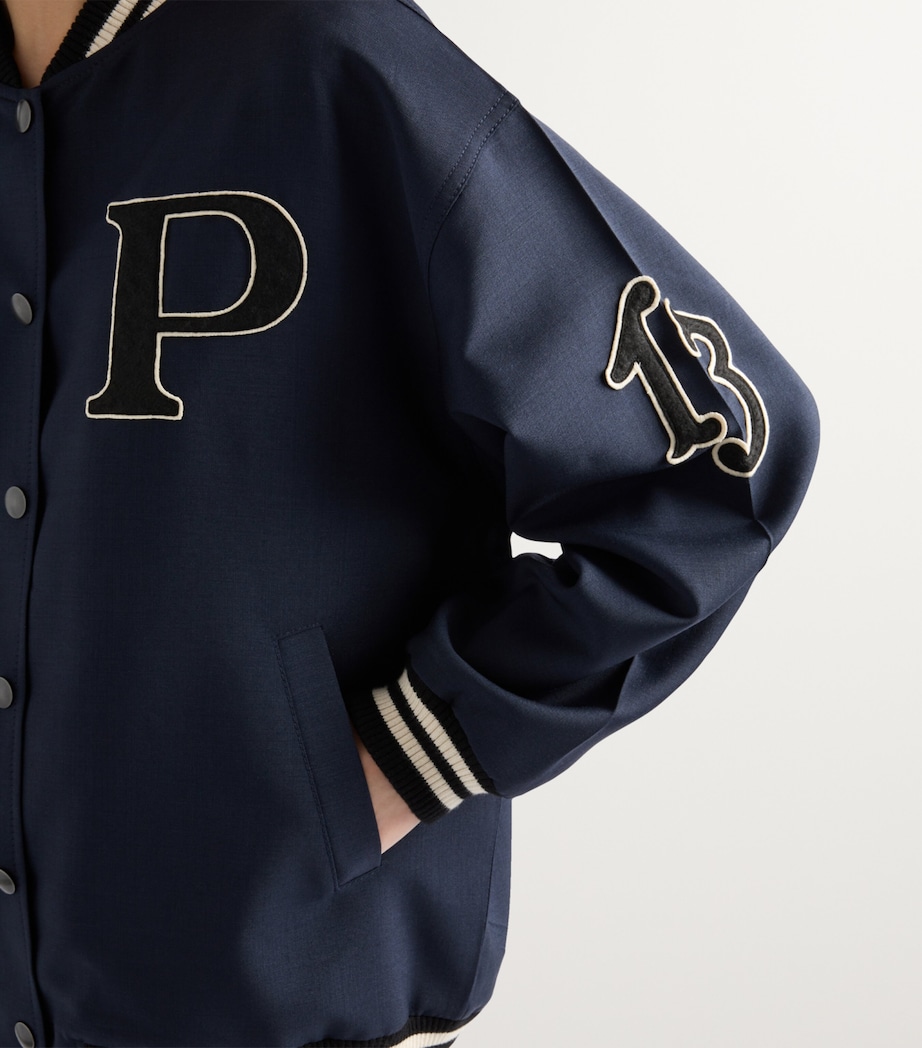 Mohair-Wool Bomber Jacket F0124 Image 1