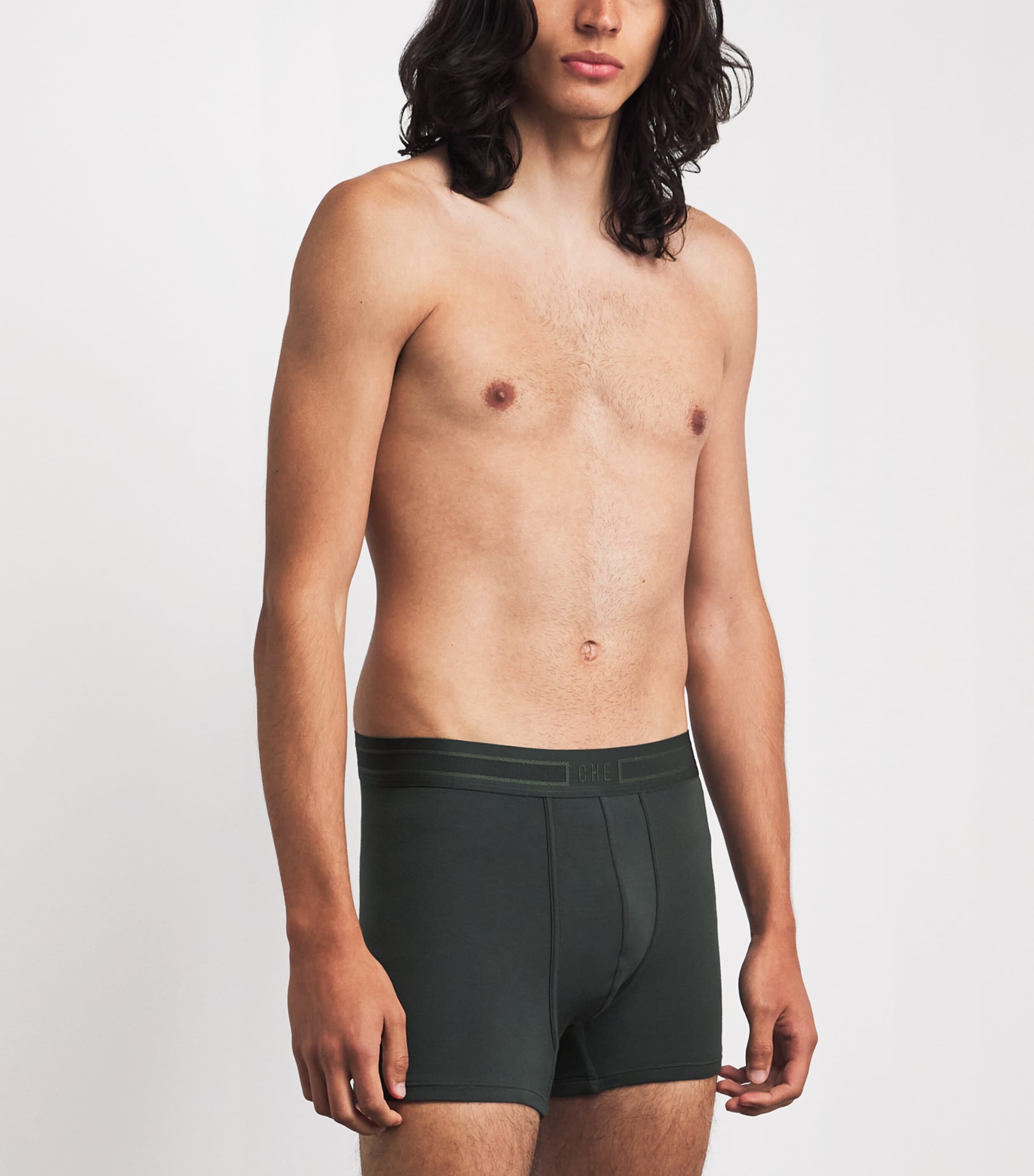 CHÉ Mens Modal-Blend Trunks (Pack of 3) Pine Green Image 2