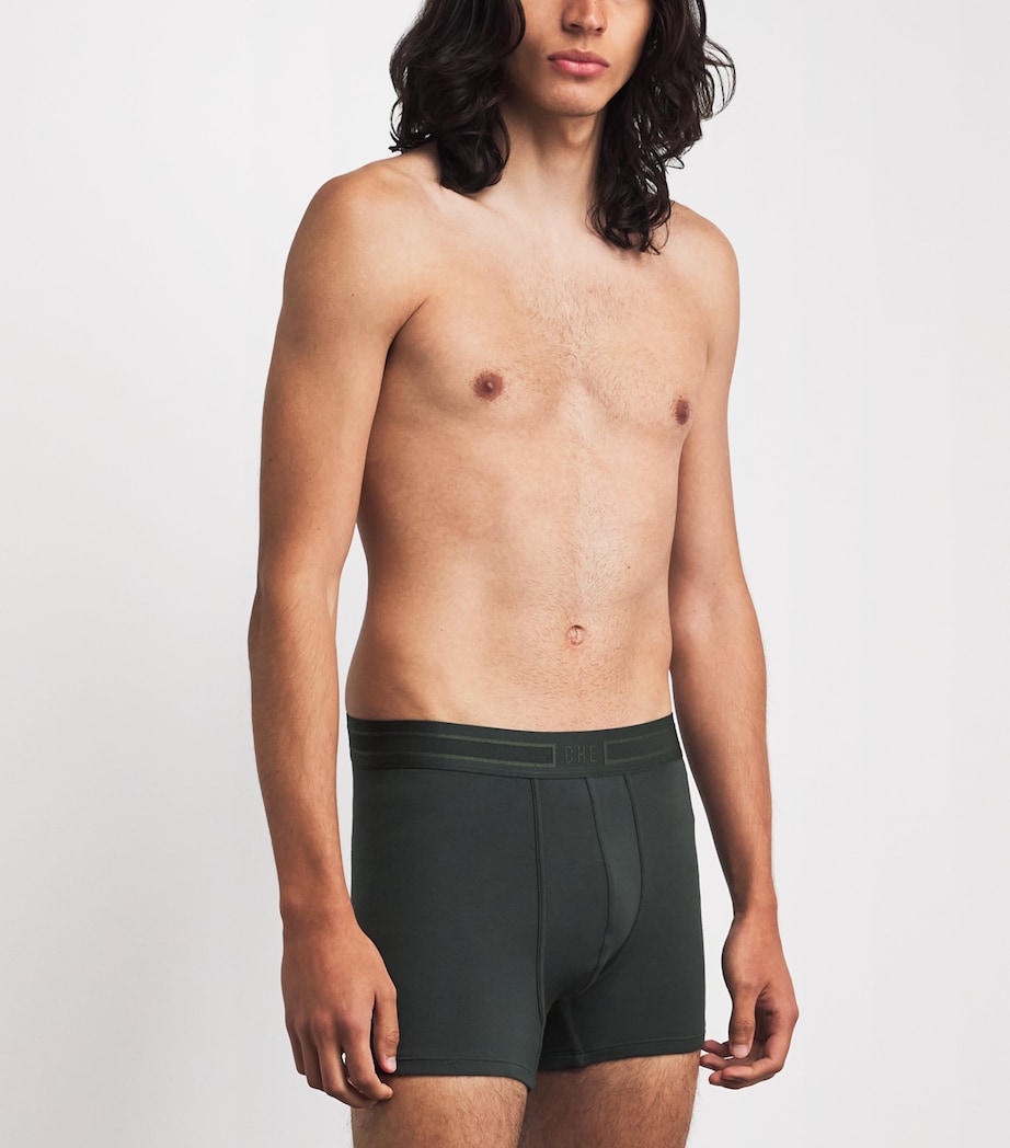 CHÉ Mens Modal-Blend Trunks (Pack of 3) Pine Green Image 2