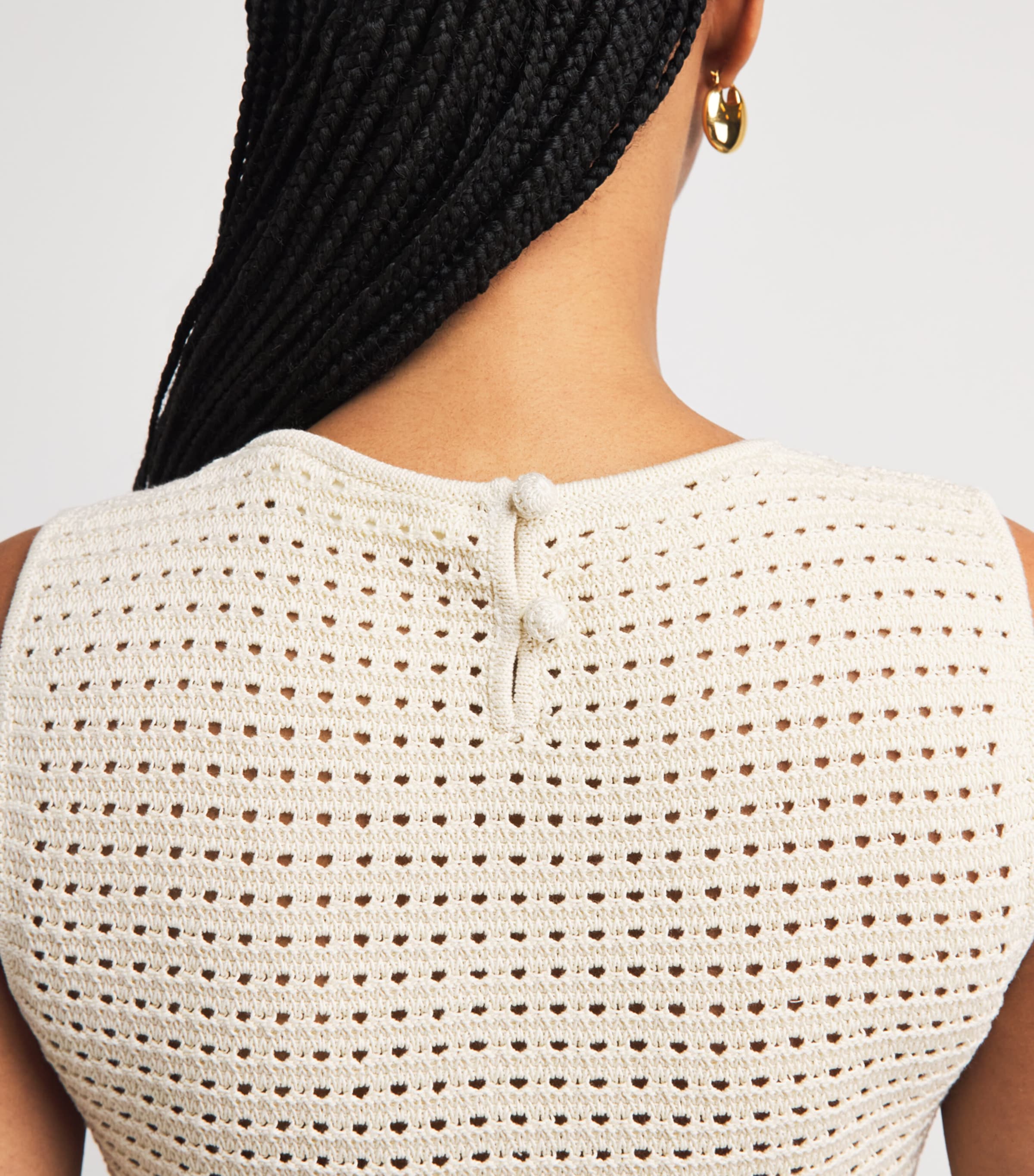 Zimmermann Womens Crochet Fringe Indra Tank Top Cream Image 3