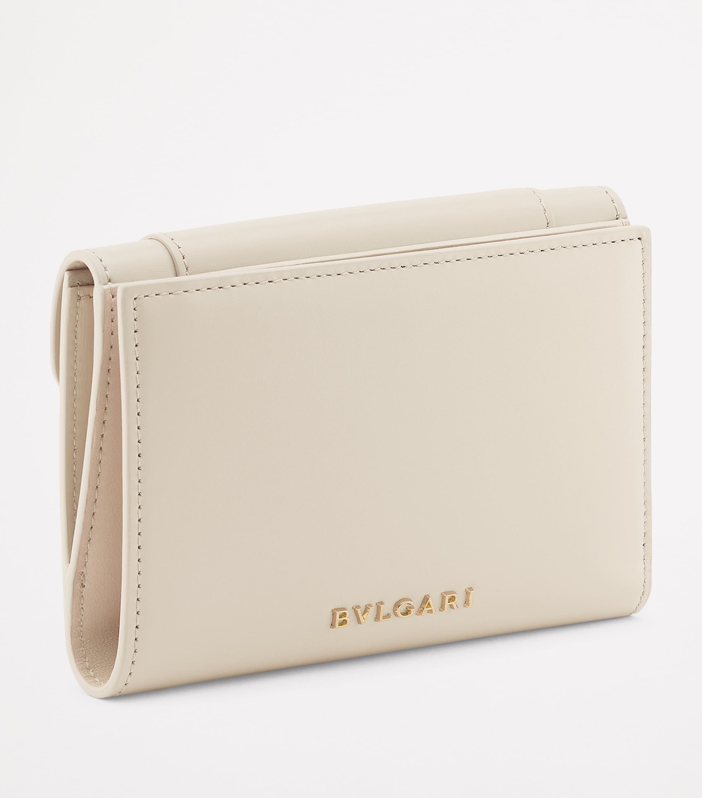 Leather Serpenti Forever Compact Wallet WHITE Image 2