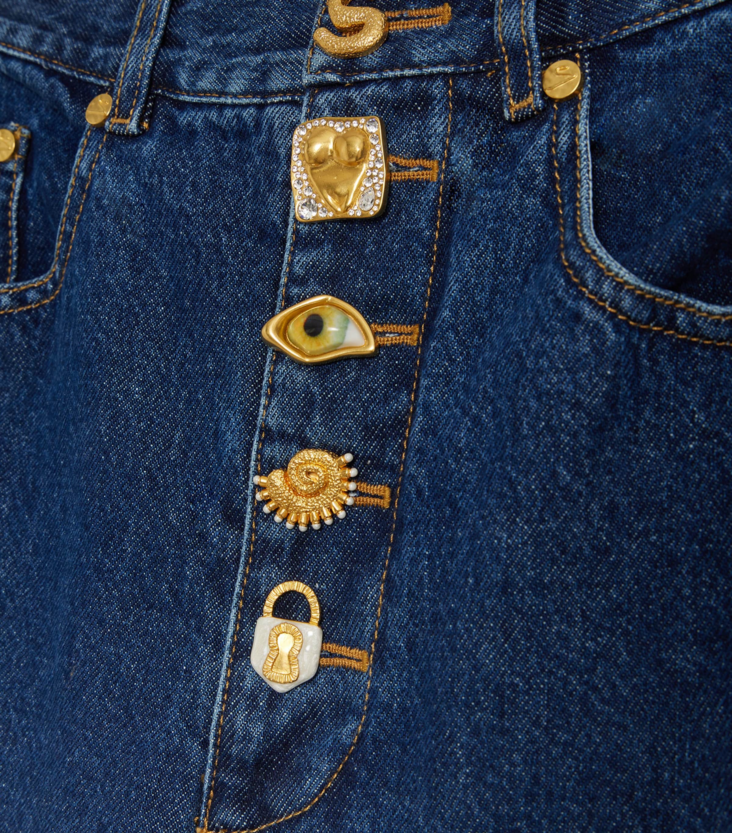 Bijoux Buttons Bootcut Jeans 701NAVY Image 6