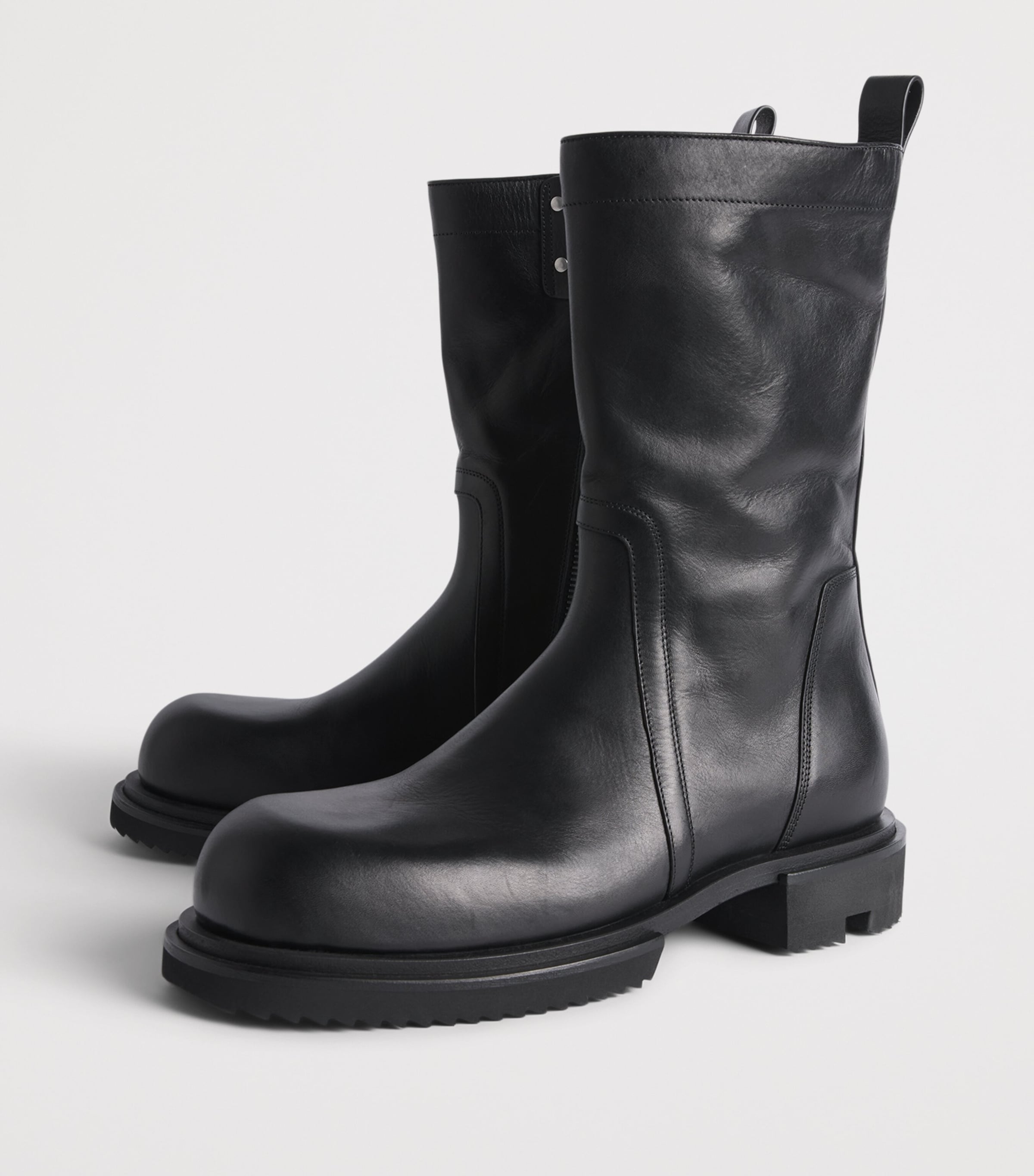 Rick Owens Leather Creeper Gabe Ankle Boots Black Image 3