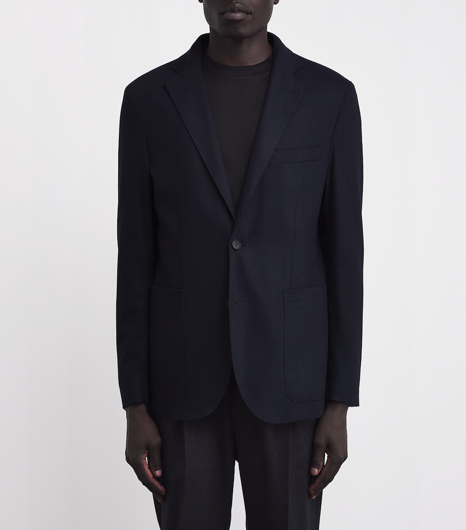 Hooded Wool-Blend Blazer 001 NAVY BLUE Image 6