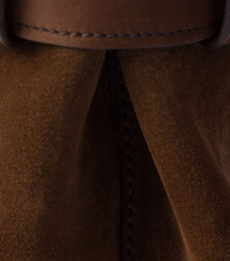 Medium Suede Buckle Tote Bag F0324 Image 5