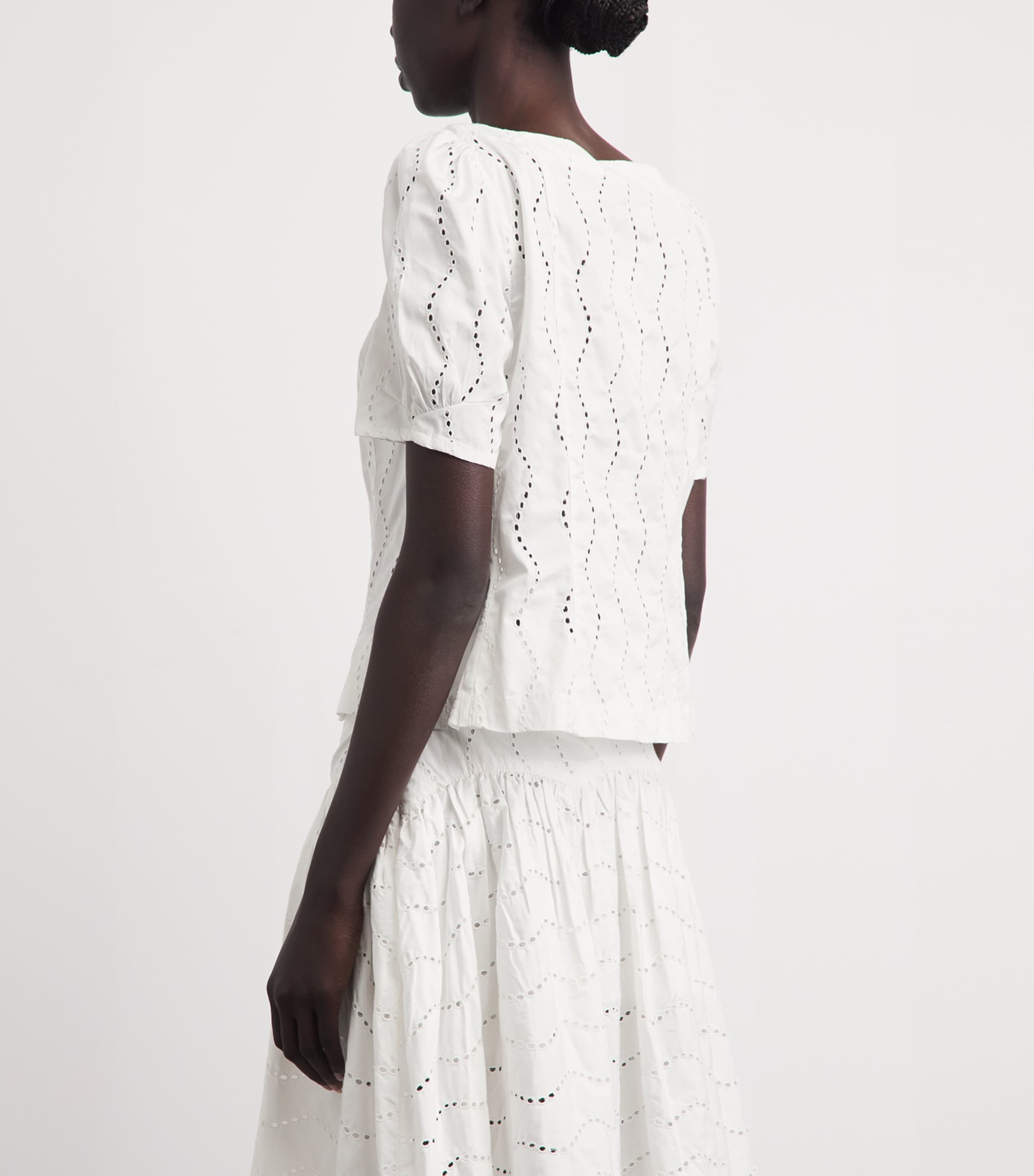 Polo Ralph Lauren Womens Cotton Eyelet Blouse White Image 5