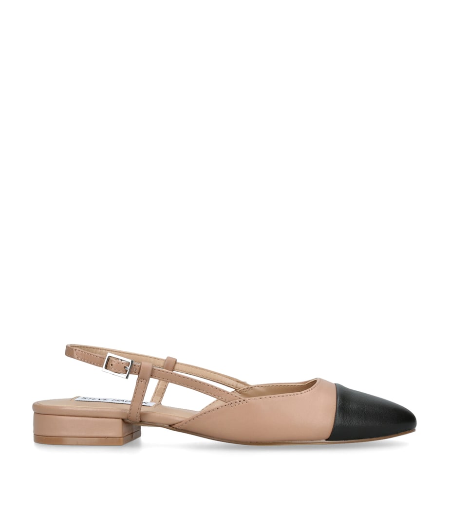 Steve Madden Leather Belinda Slingback Flats Tan Comb Image 1