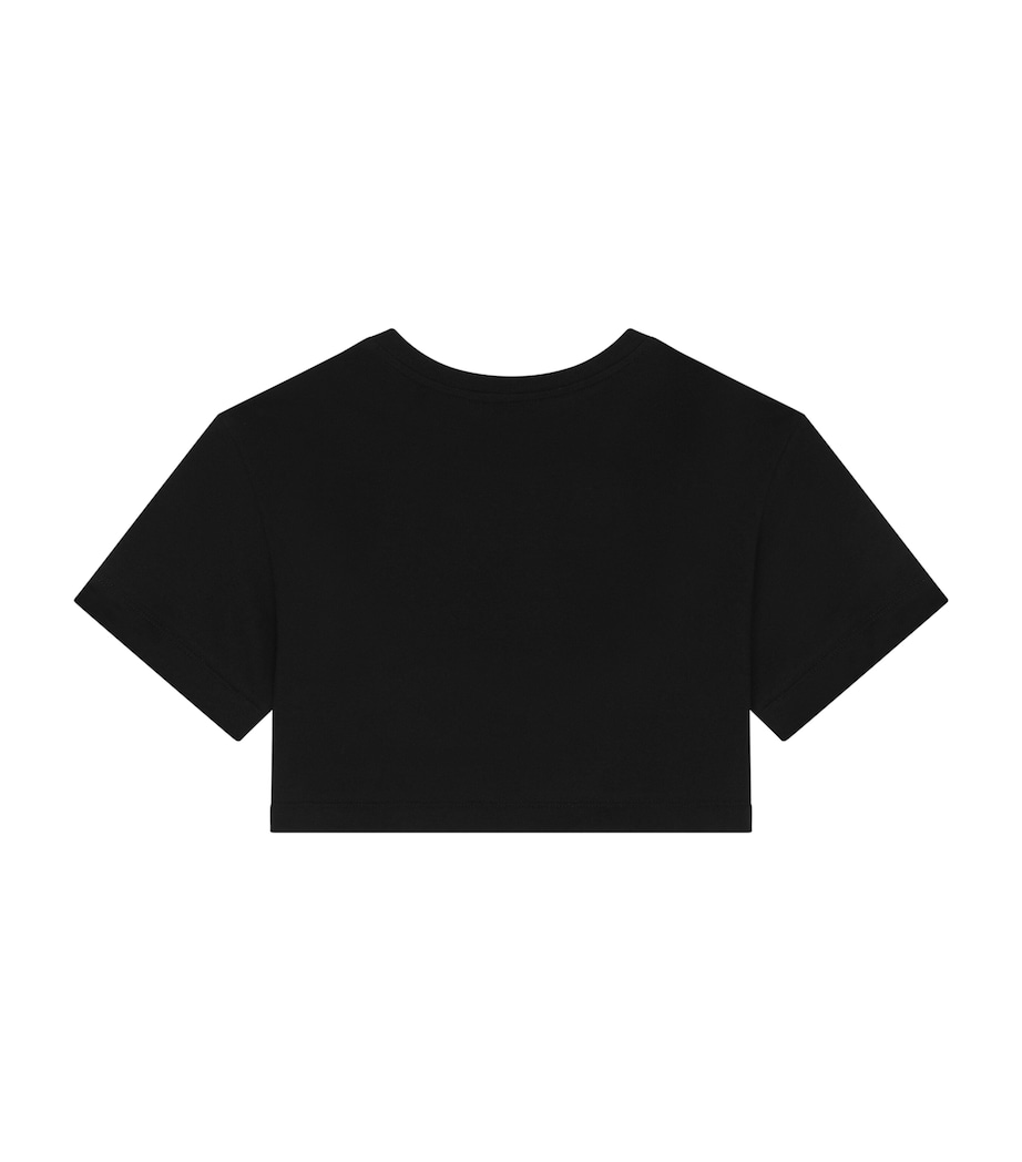 Dolce&Gabbana Kids Jersey Logo Tag T-Shirt (2-6 Years) Black Image 2