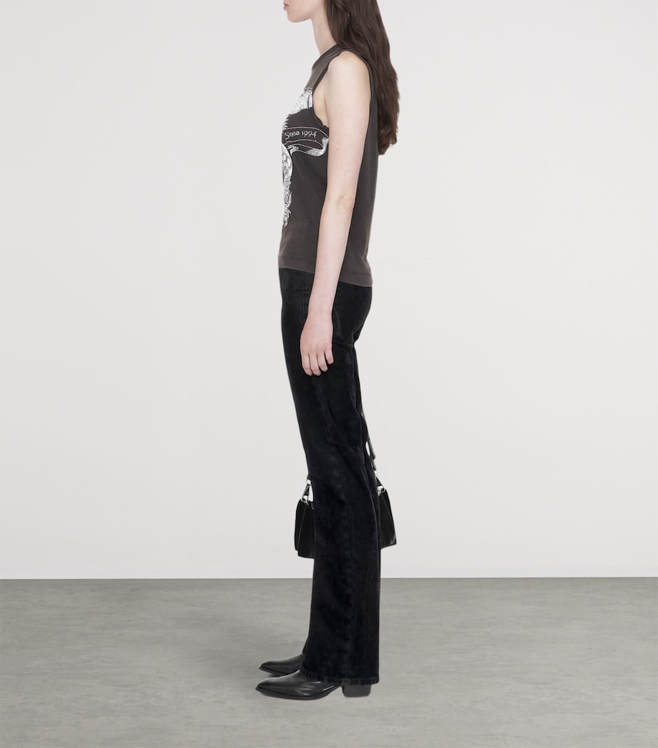 AllSaints Womens Organic Cotton Jenny Tank Top Washed Black Image 8