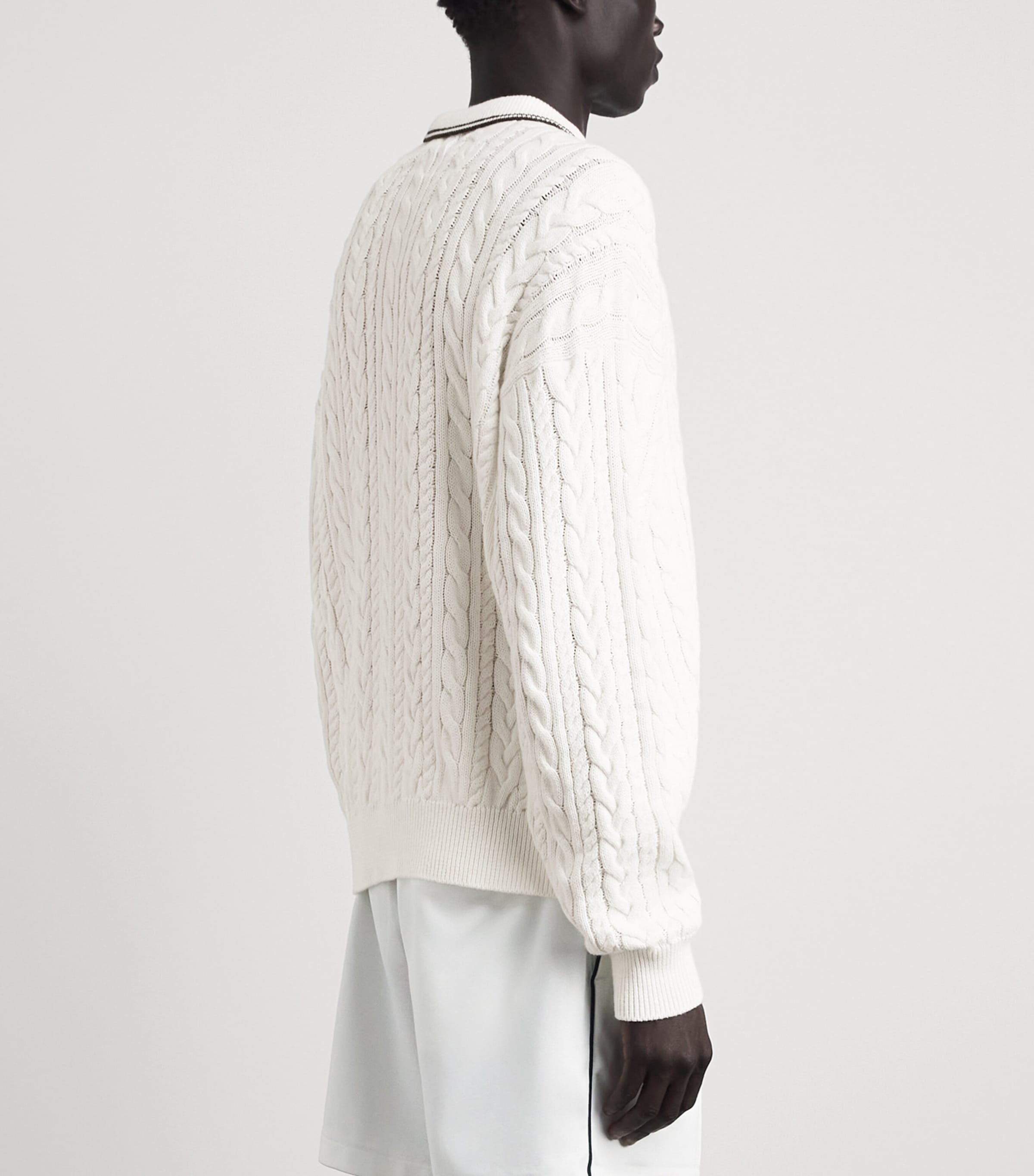 Polo Ralph Lauren Mens Cotton-Linen Cable-Knit Sweater Trophy Cream Image 5