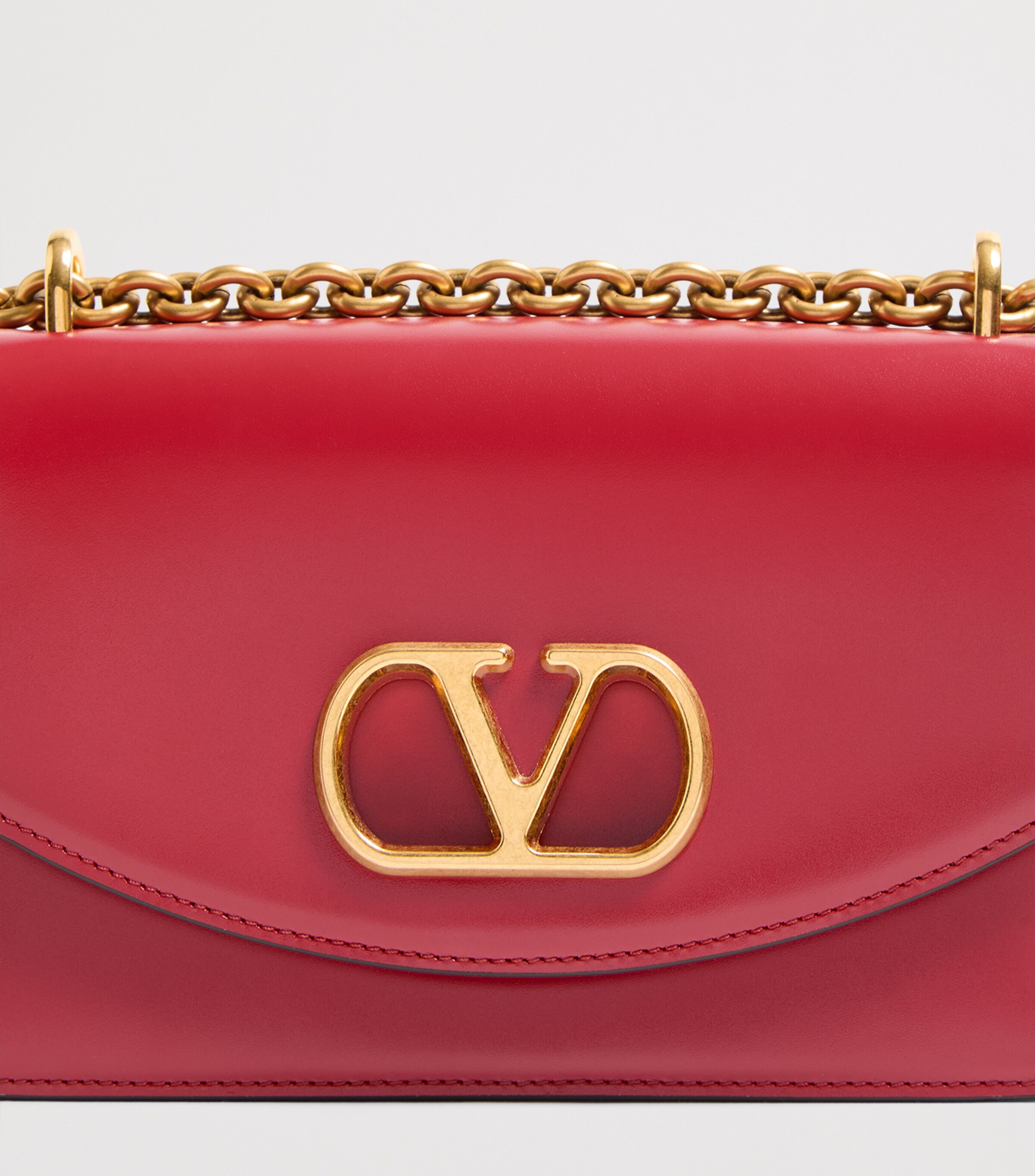 Valentino Garavani Small Leather Vain Shoulder Bag | Harrods US