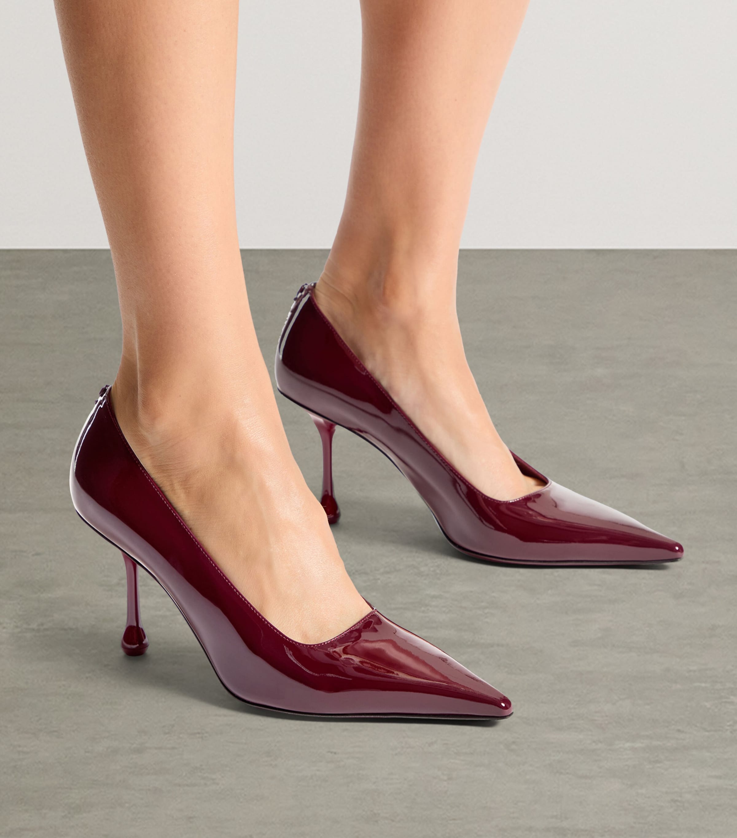 Ixia 80 Leather Pumps GARNET Image 2