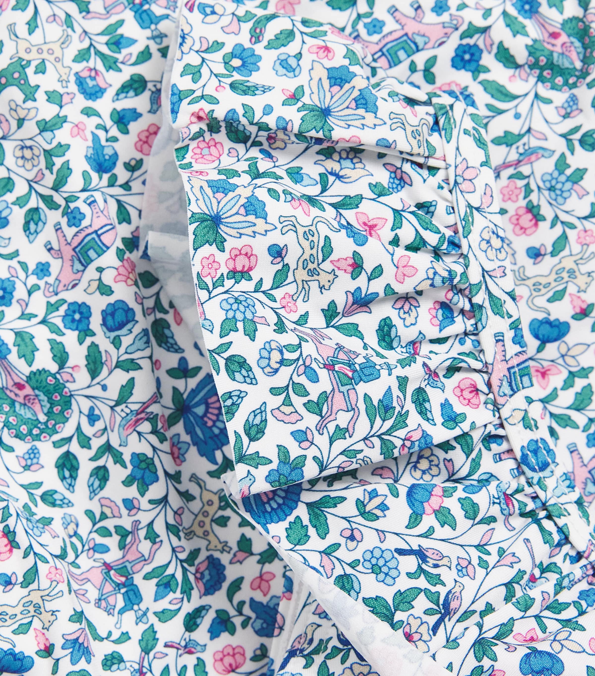 Floral Ruffle-Trim Swimsuit (3-12 Years) 1BLANC Image 3