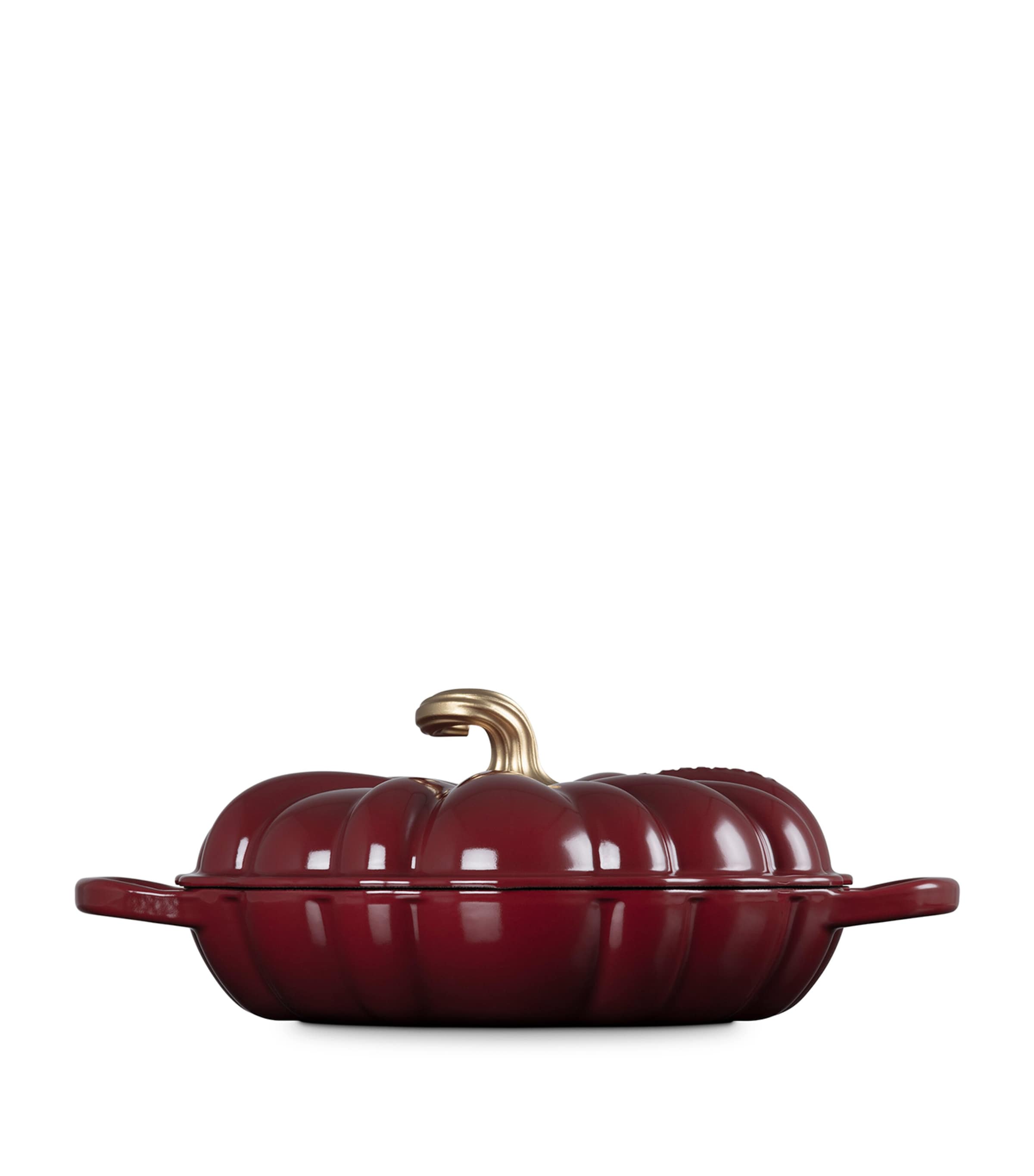 Cast Iron Pumpkin Shallow Casserole Dish (28cm) NO COLOUR Image 3