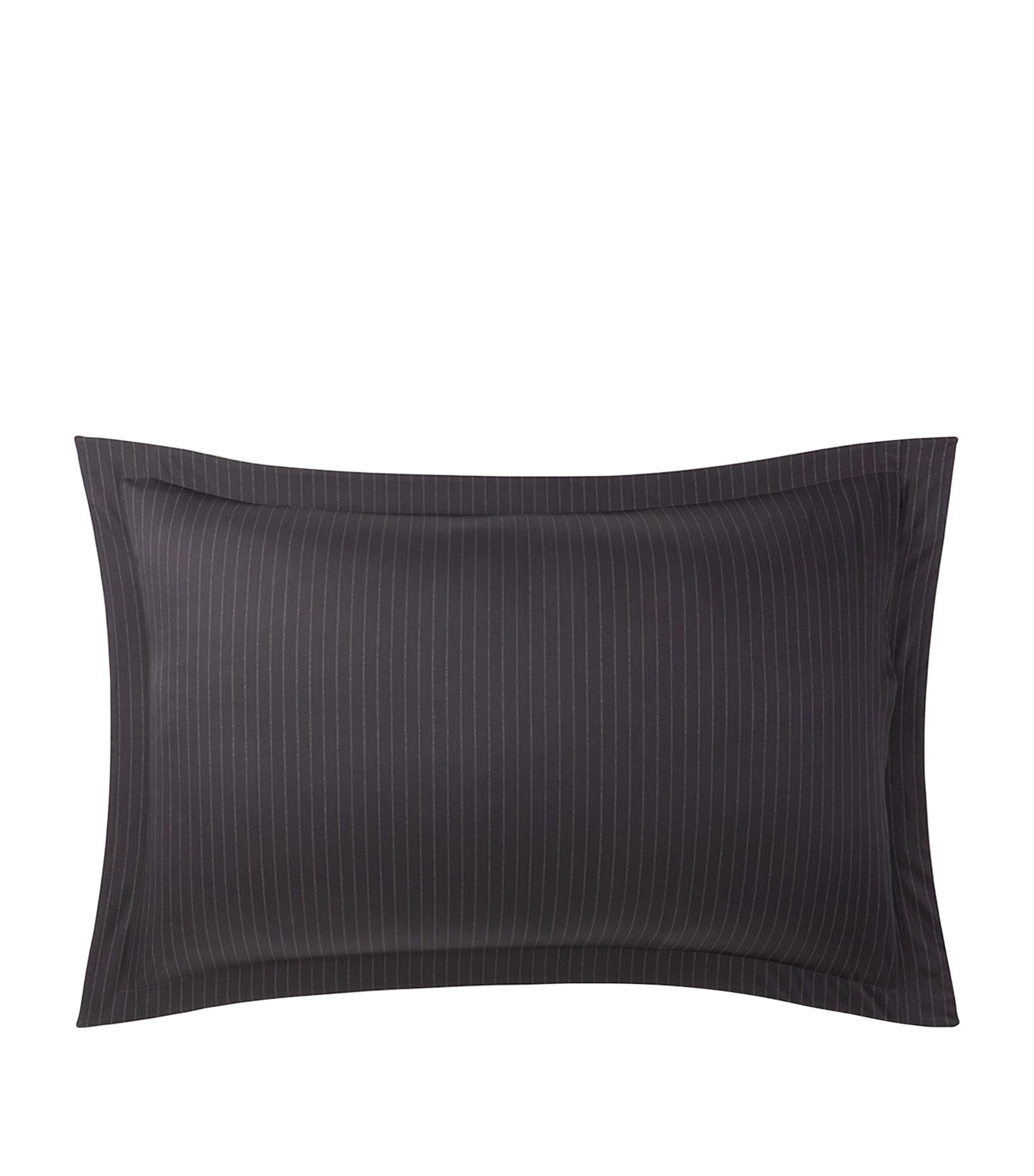 Cotton Thompson Oxford Pillowcase (50cm x 75cm) CHARCOAL Image 3
