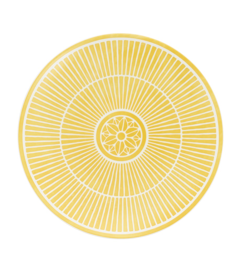 Christofle Porcelain Malmaison Riviera Dessert Plate (21cm) White/yellow Image 1