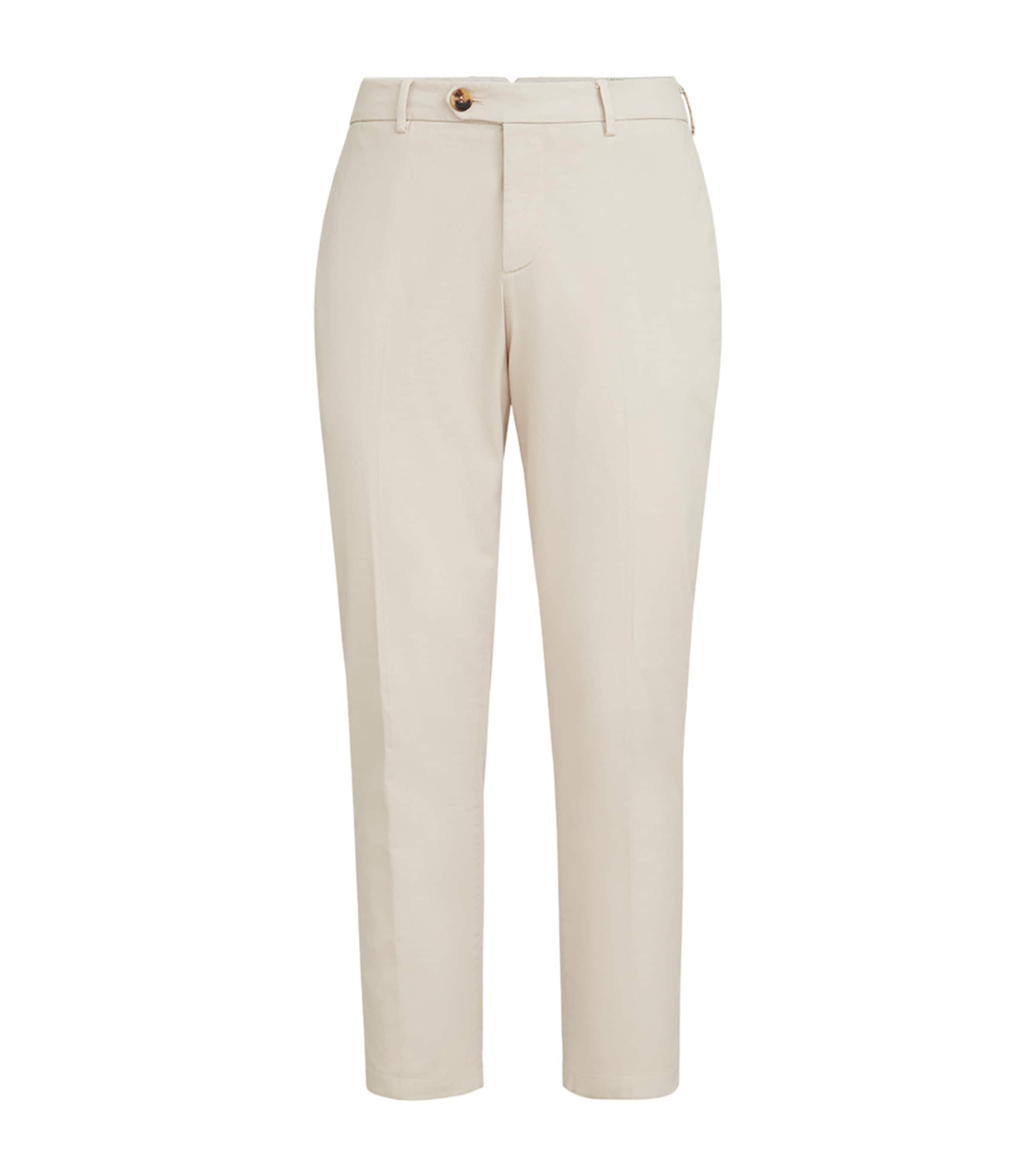 Brunello Cucinelli Mens Pima Cotton Comfort Gabardine Trousers Image 1