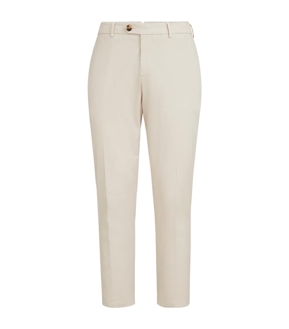Brunello Cucinelli Mens Pima Cotton Comfort Gabardine Trousers Image 1