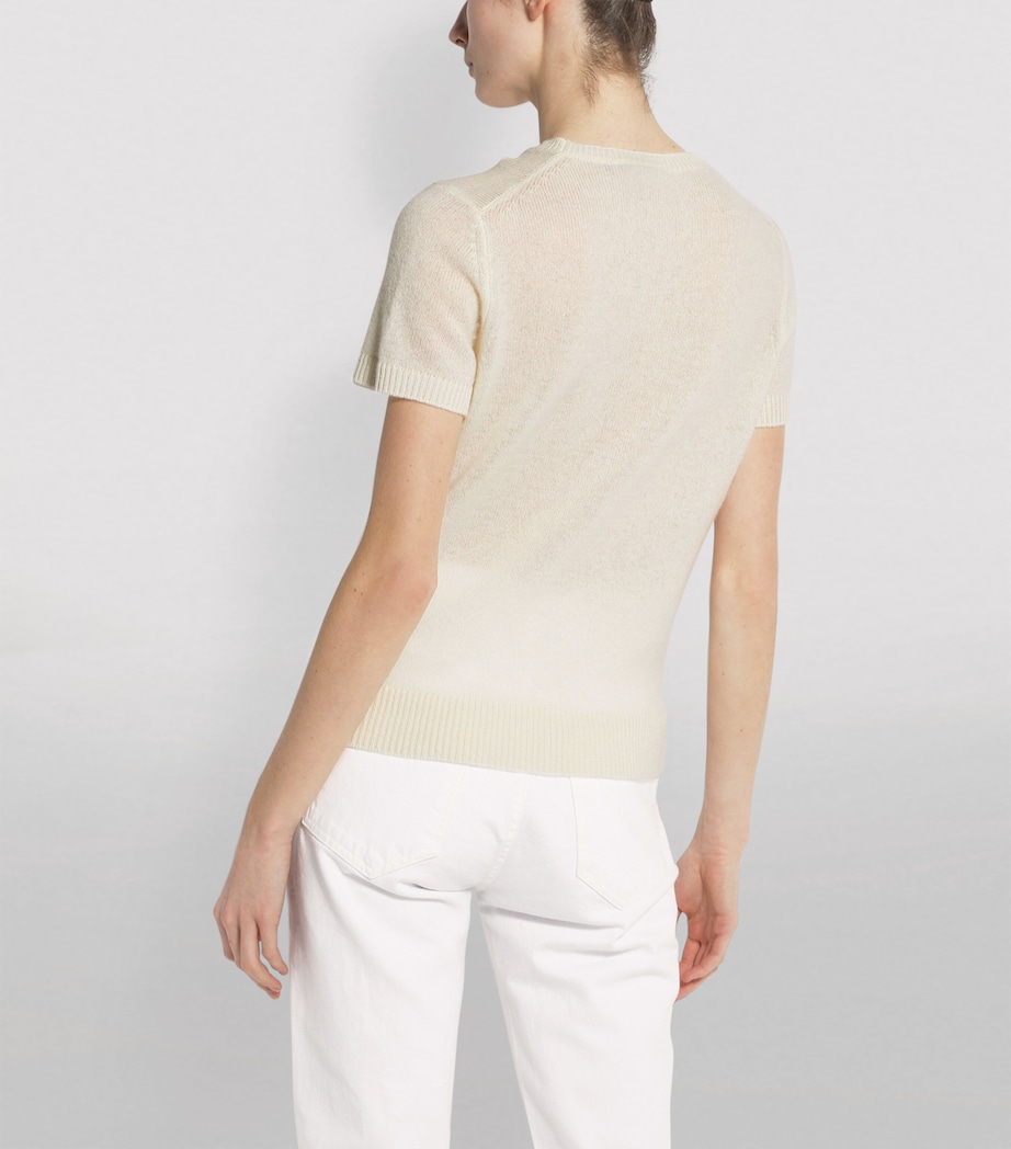 Cashmere Sweater Tee C05 IVORY Image 4