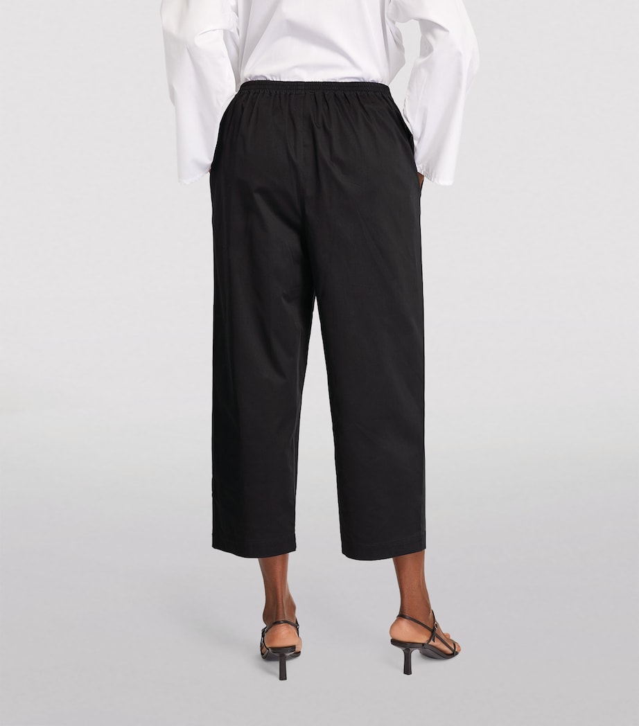 Cropped Japanese Trousers BLACK Image 8