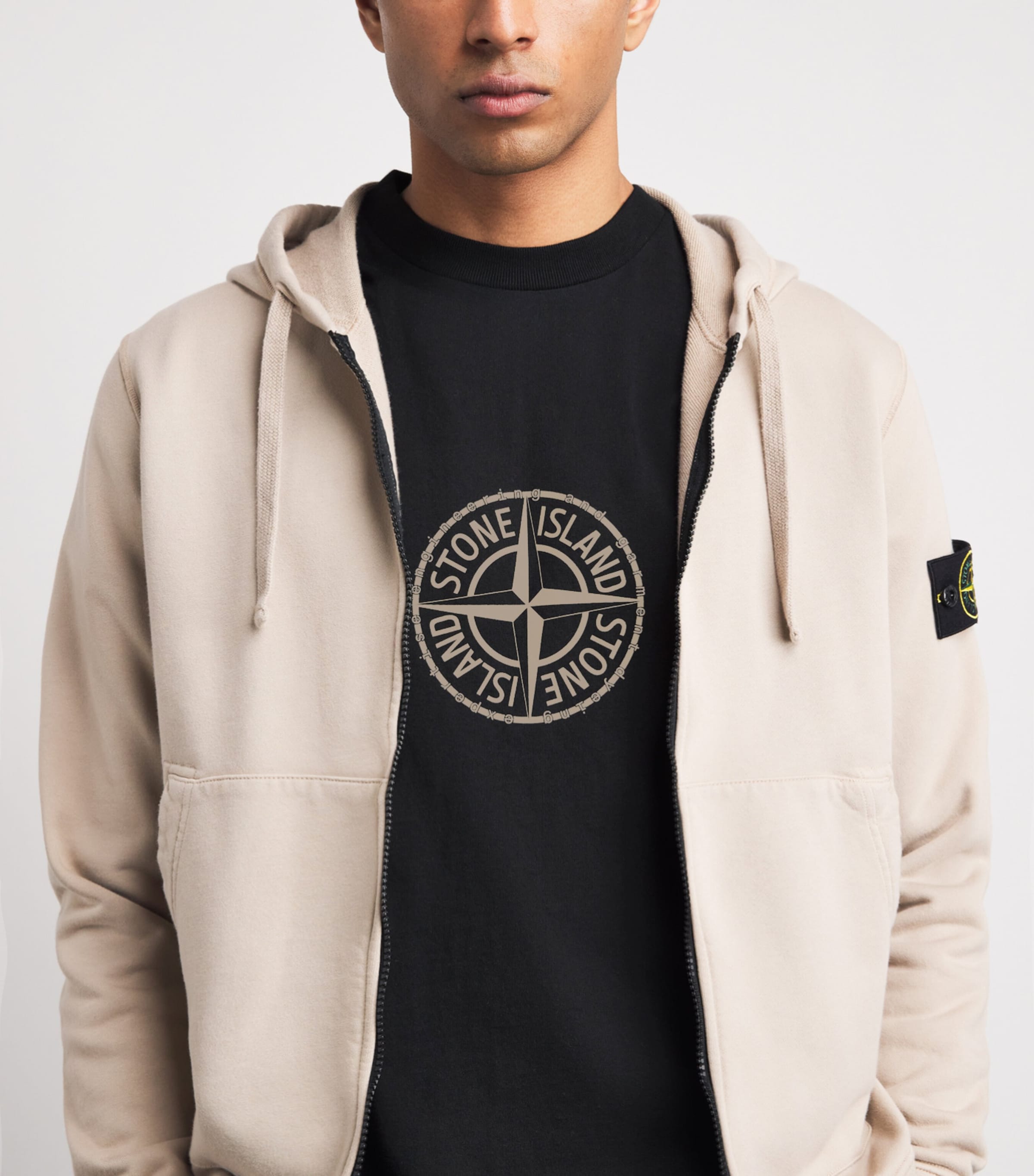 Stone Island Mens Cotton All Around Compass T-Shirt Image 3