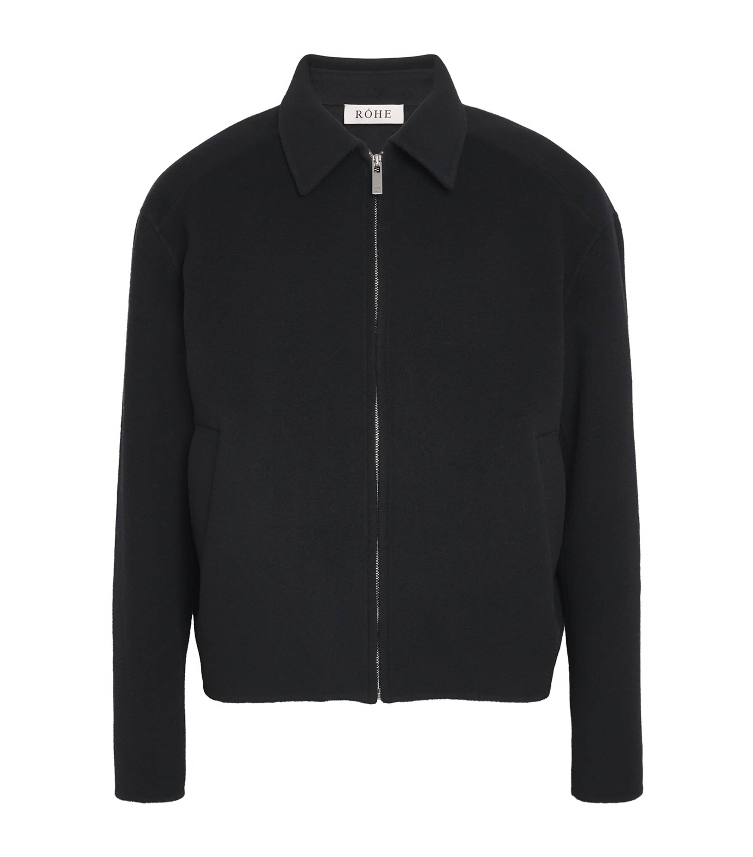 Wool Bomber Jacket 001 BLACK Image 1