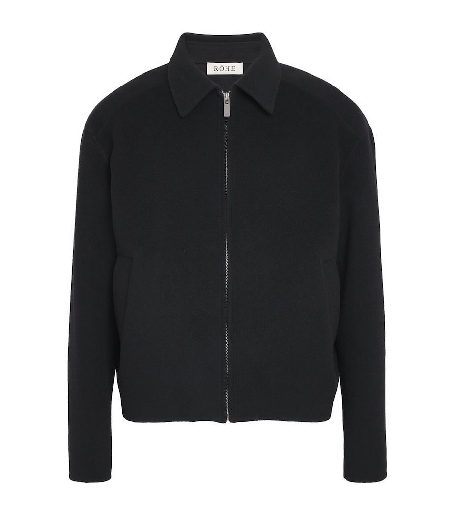 Wool Bomber Jacket 001 BLACK Image 1